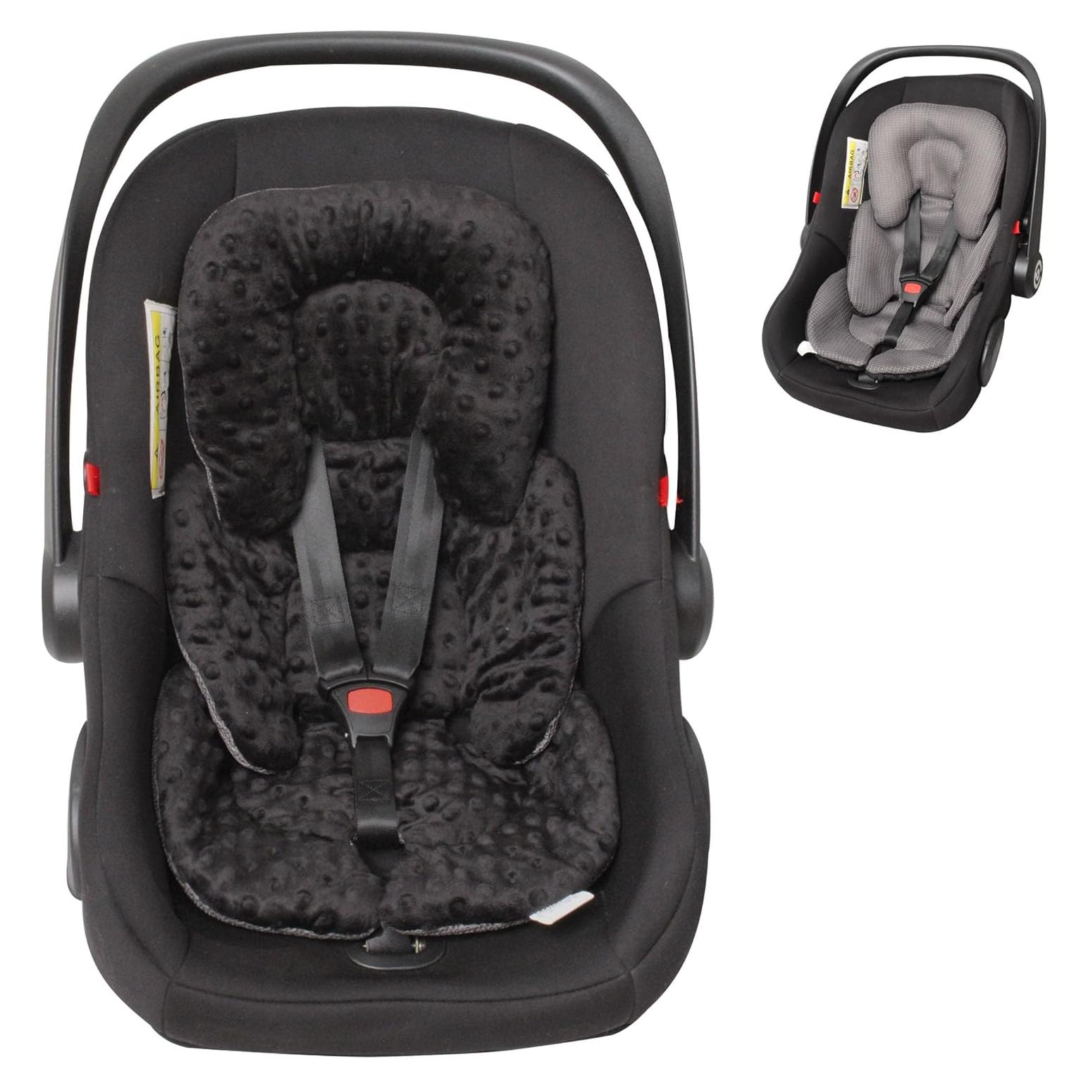 Cojín Inserto Reversible para Asiento de Auto Bebés Negro