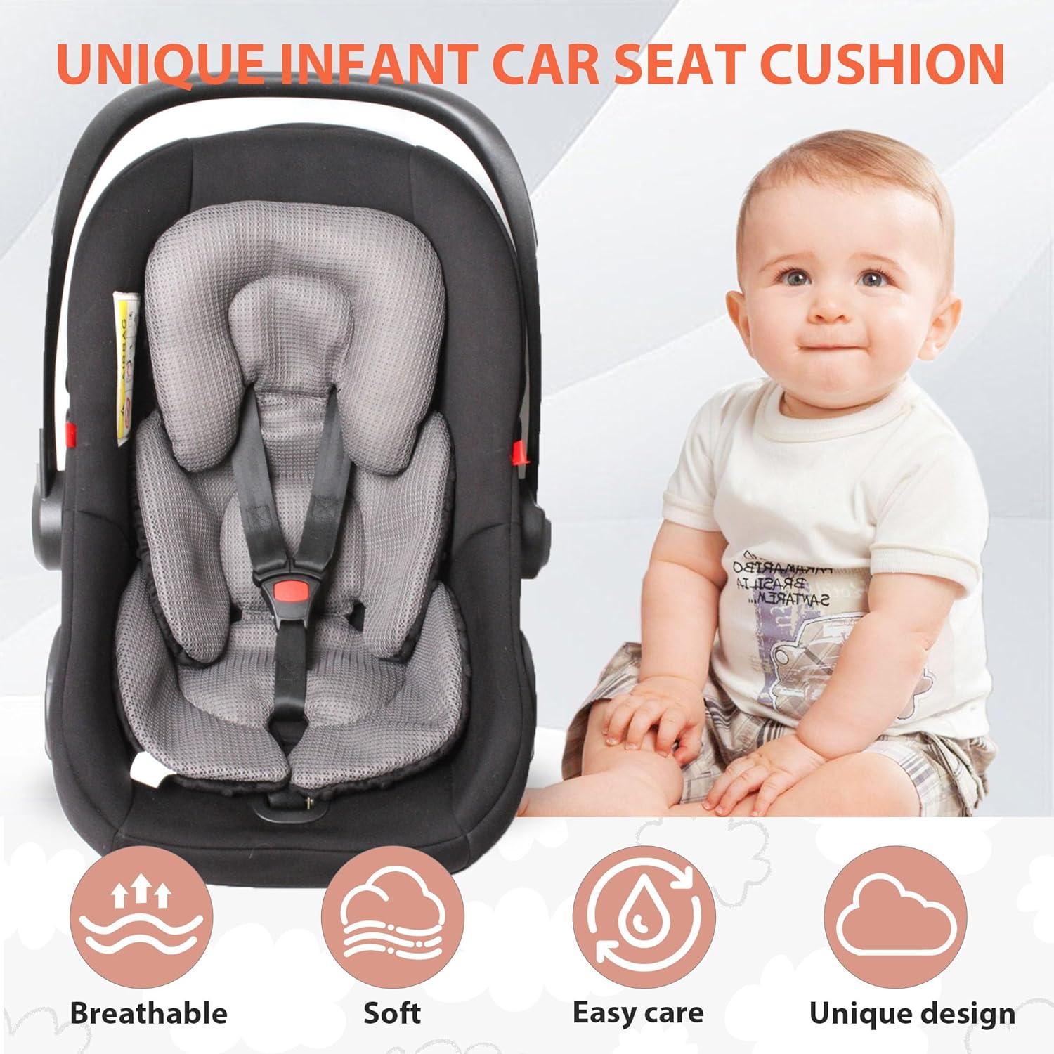 Cojín Inserto Reversible para Asiento de Auto Bebés Negro