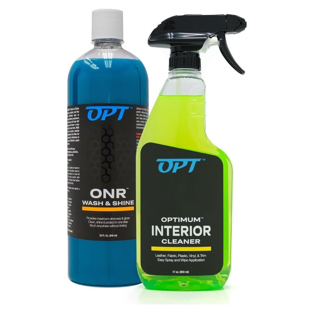 Kit de Lavado de Auto Optimum ONR 32 oz + Limpiador Interior 17 oz