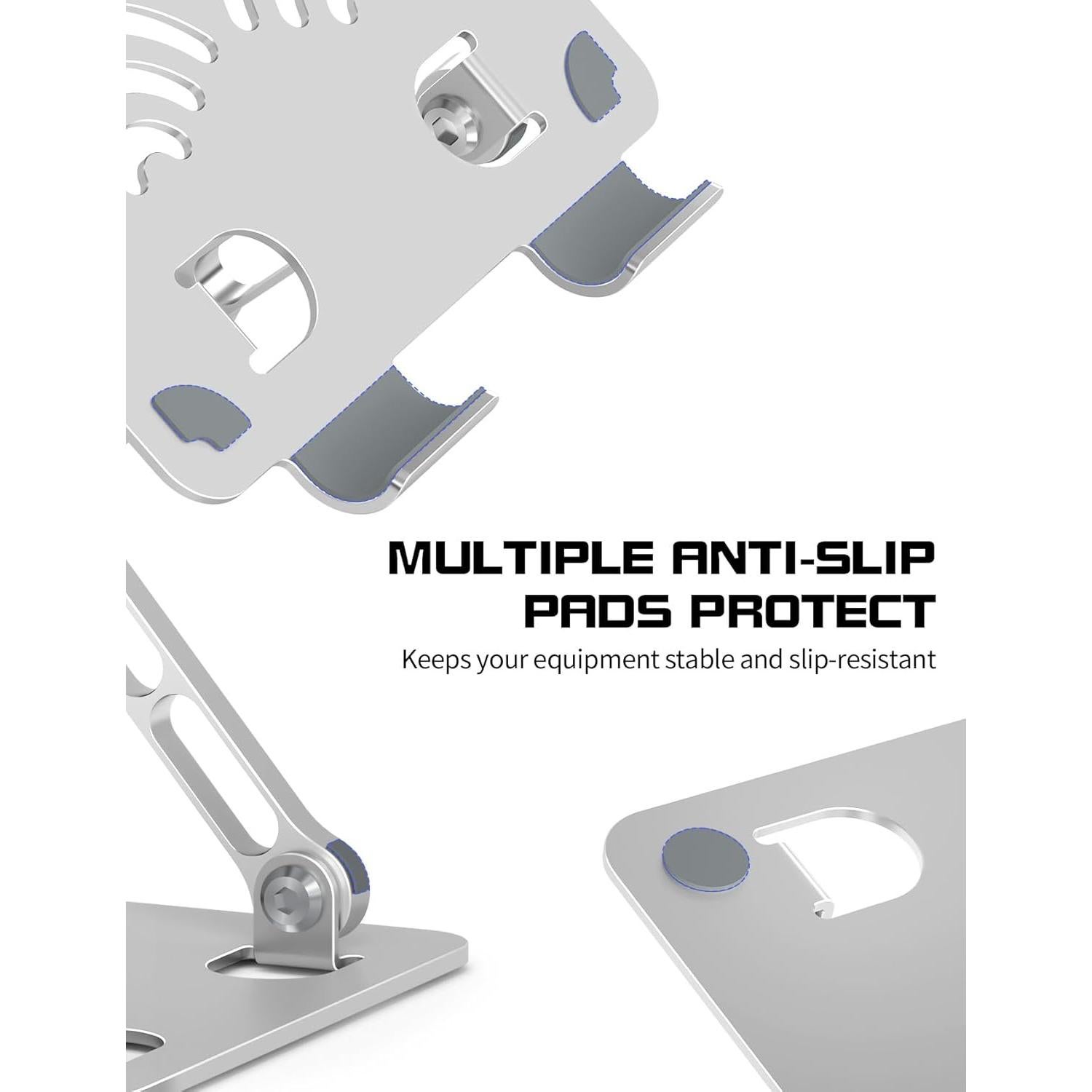 Soporte de Tableta Ajustable ToBeoneer Aluminio Plata 35,56 cm