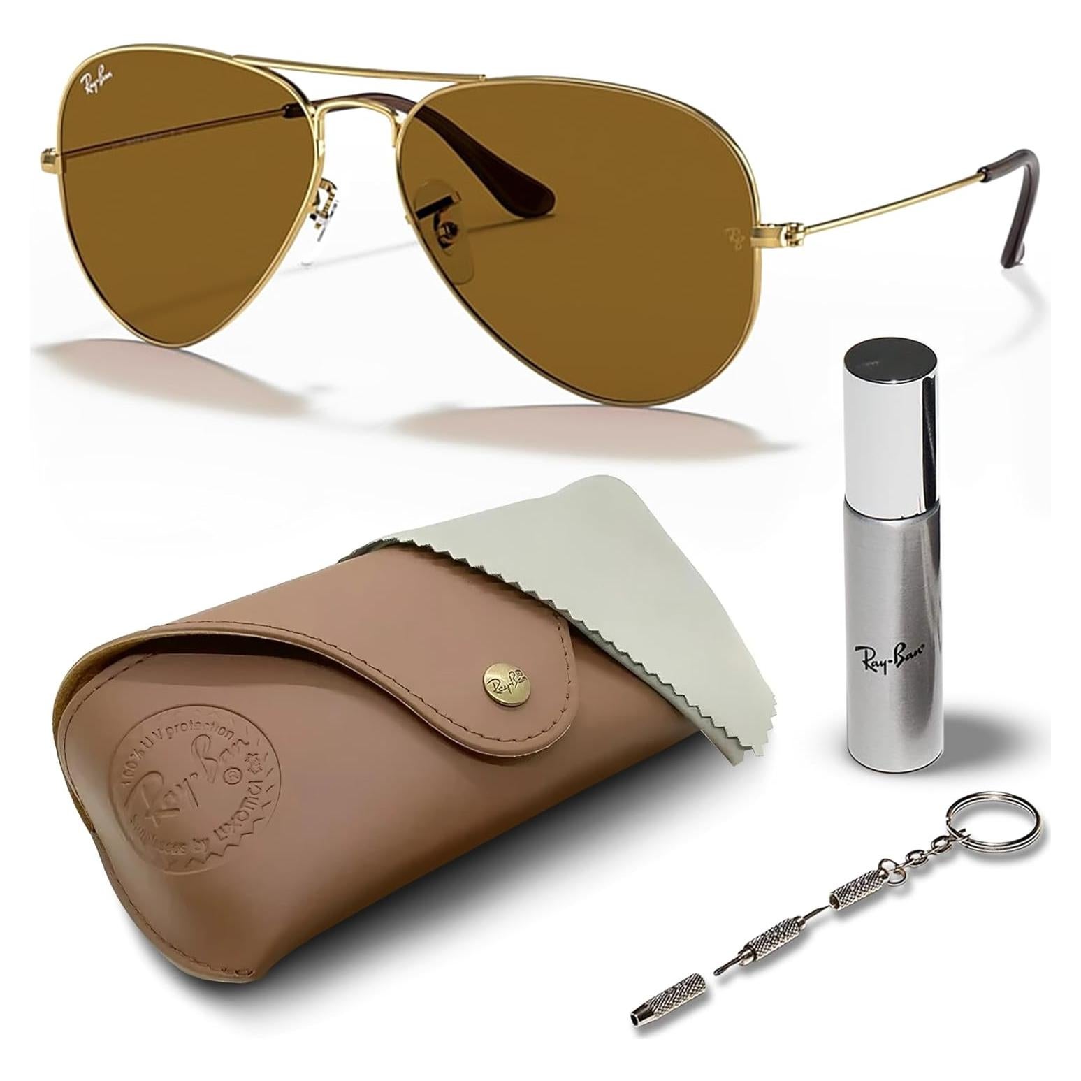 Gafas de Sol Ray-Ban RB3025 Aviador Dorado con Kit