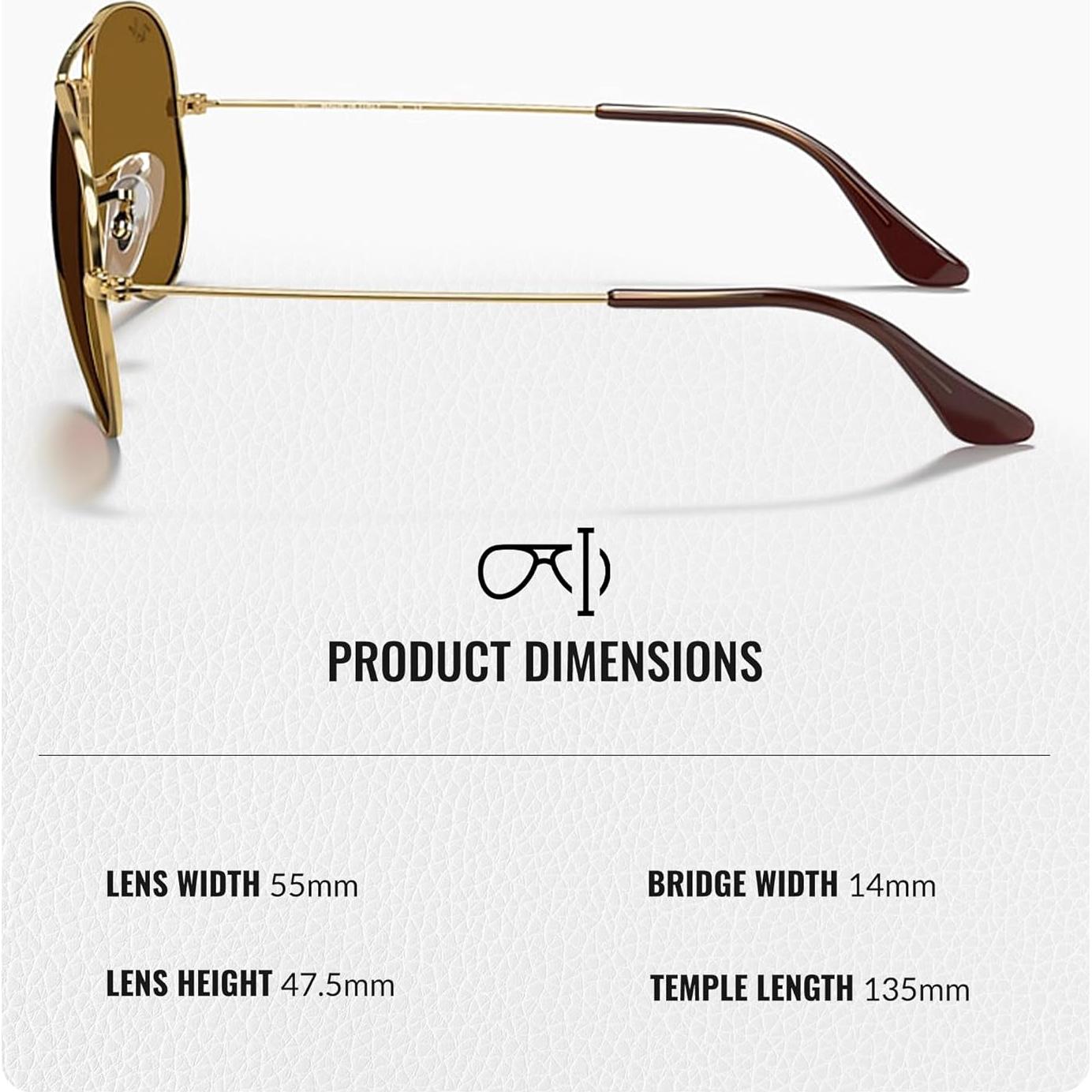 Gafas de Sol Ray-Ban RB3025 Aviador Dorado con Kit