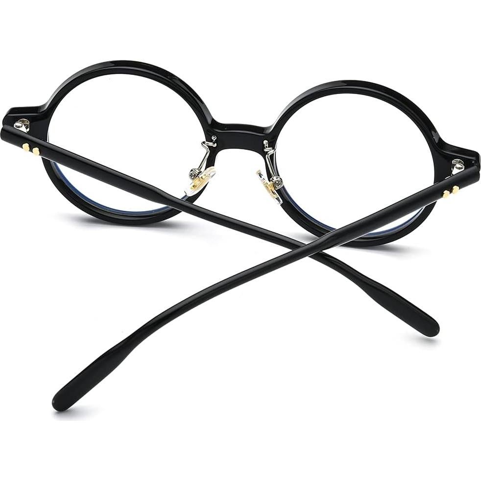 Montura de Gafas Ópticas Hepidem Redondas Vintage Negro