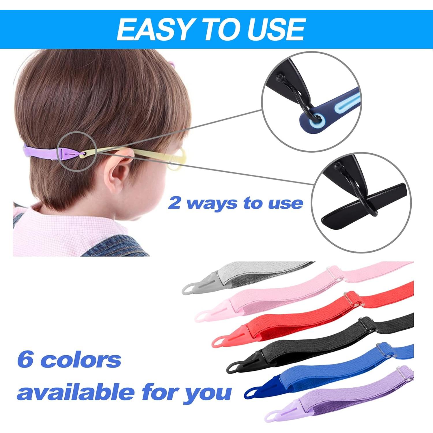 Correas Ajustables para Gafas Niños lvvfit 4pcs Negro