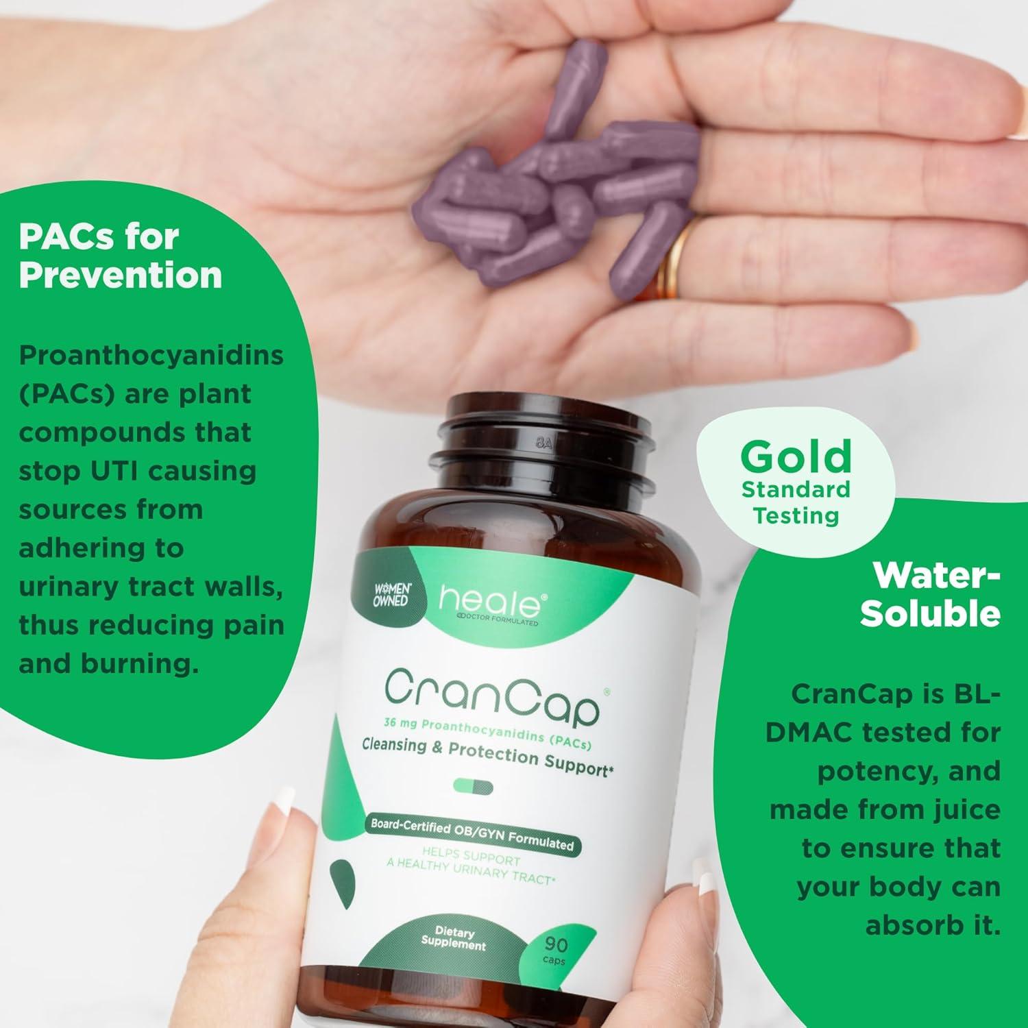 CranCap Heale - Suplemento de Arándano 36mg PACs - 30 Cápsulas