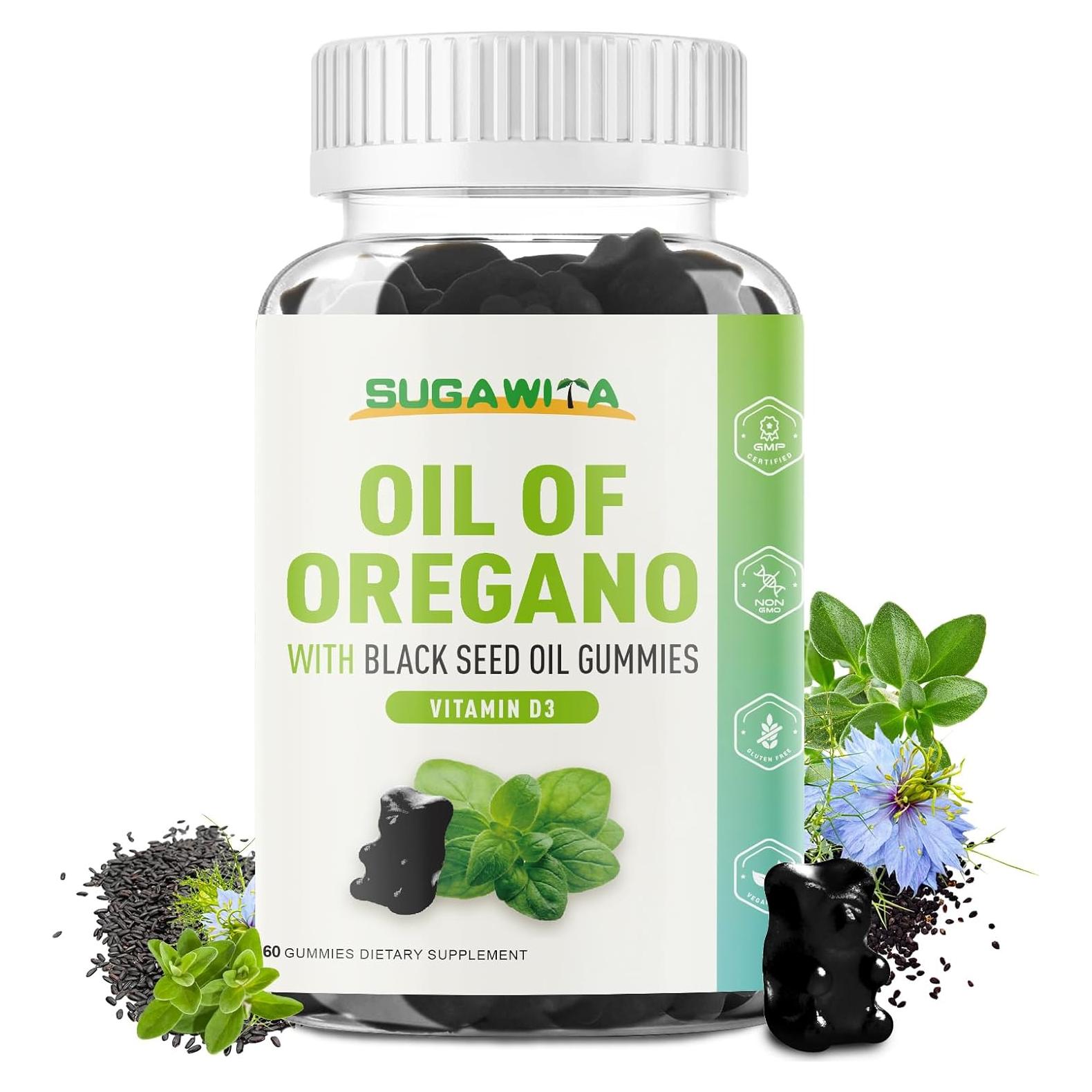 Gominolas de Aceite de Orégano SUGAWITA 500mg + Vitamina D3