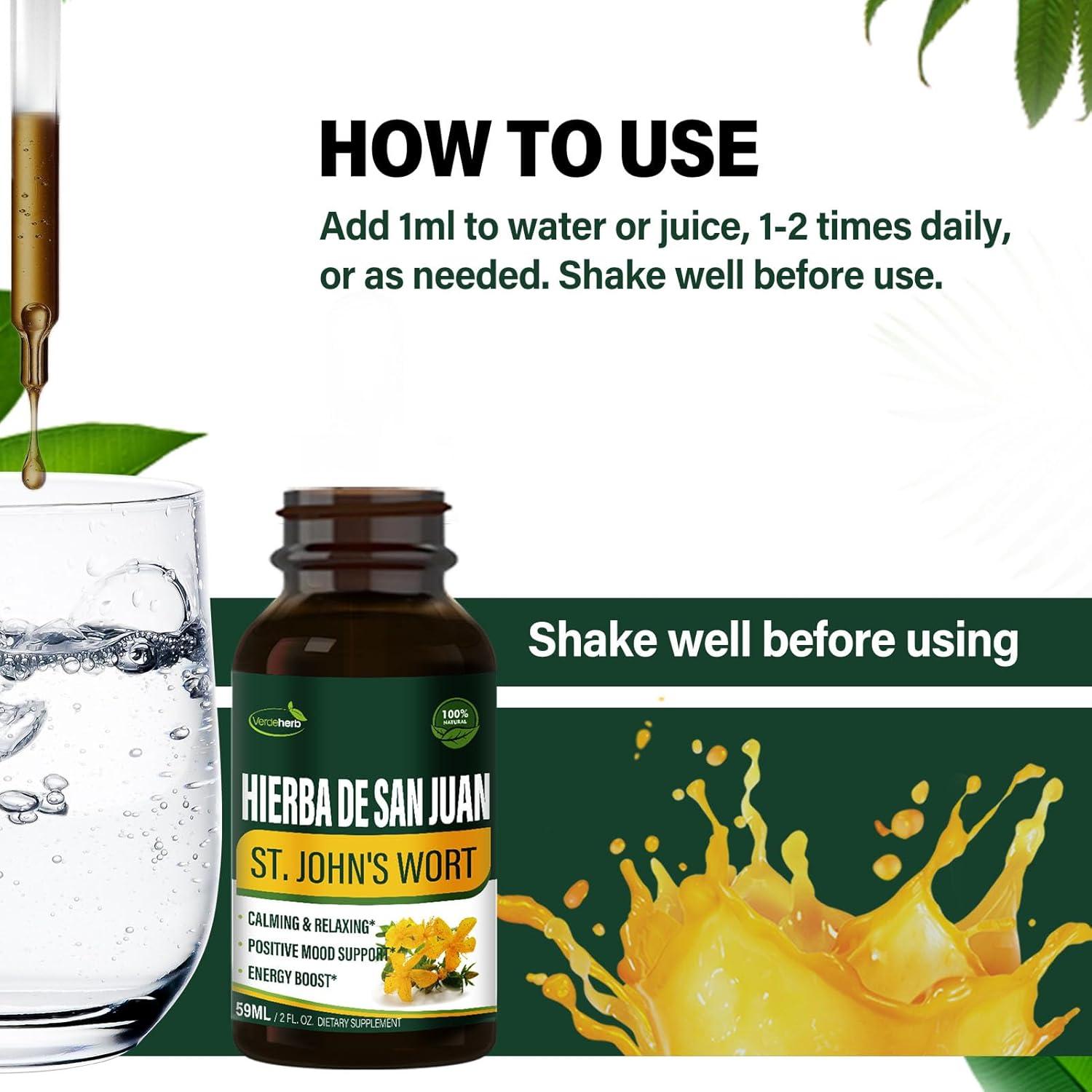 Gotas de Hierba de San Juan Verdeherb 60 ml - Calmantes y Energizantes