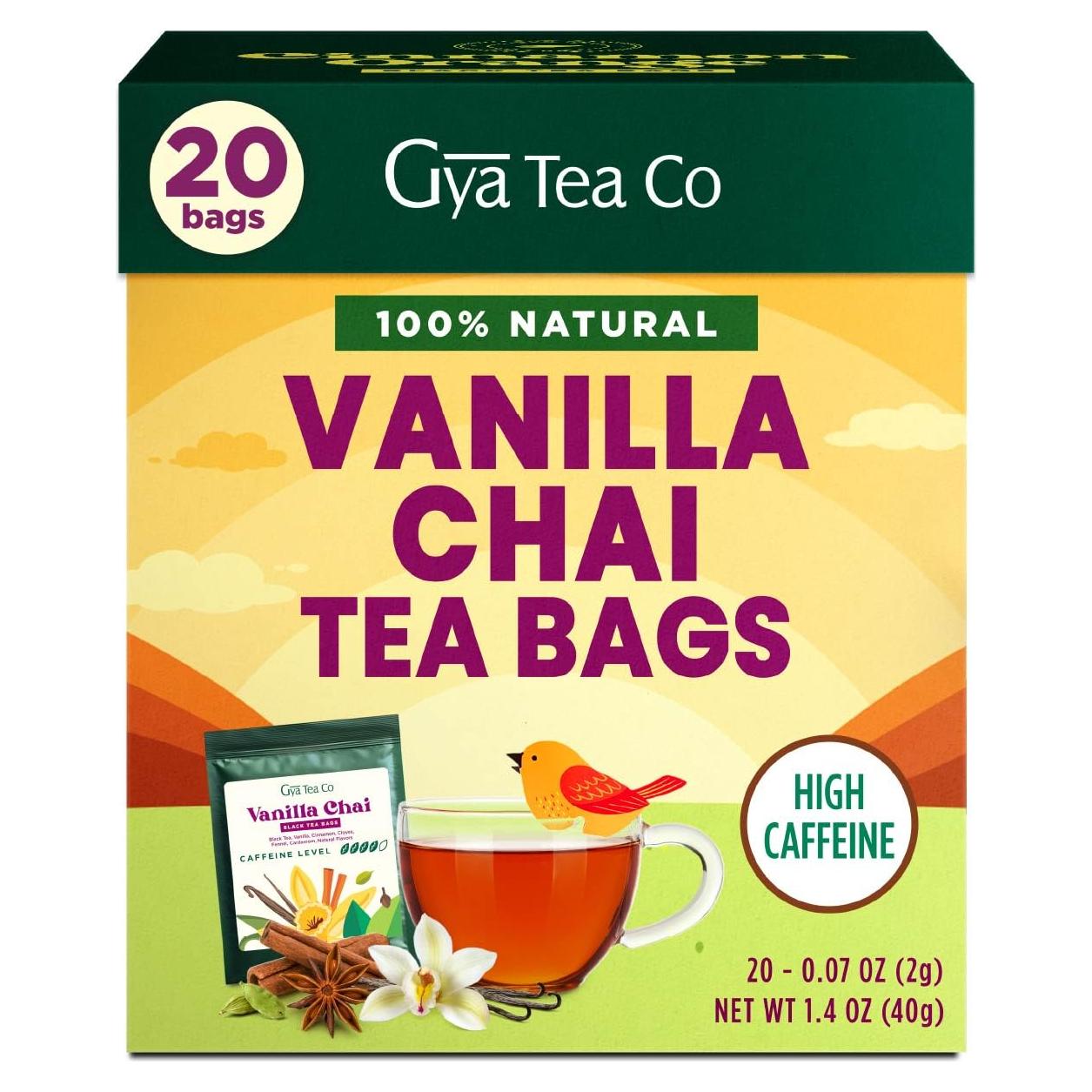Bolsitas de Té Chai de Vainilla Gya Tea Co - 20 Unidades