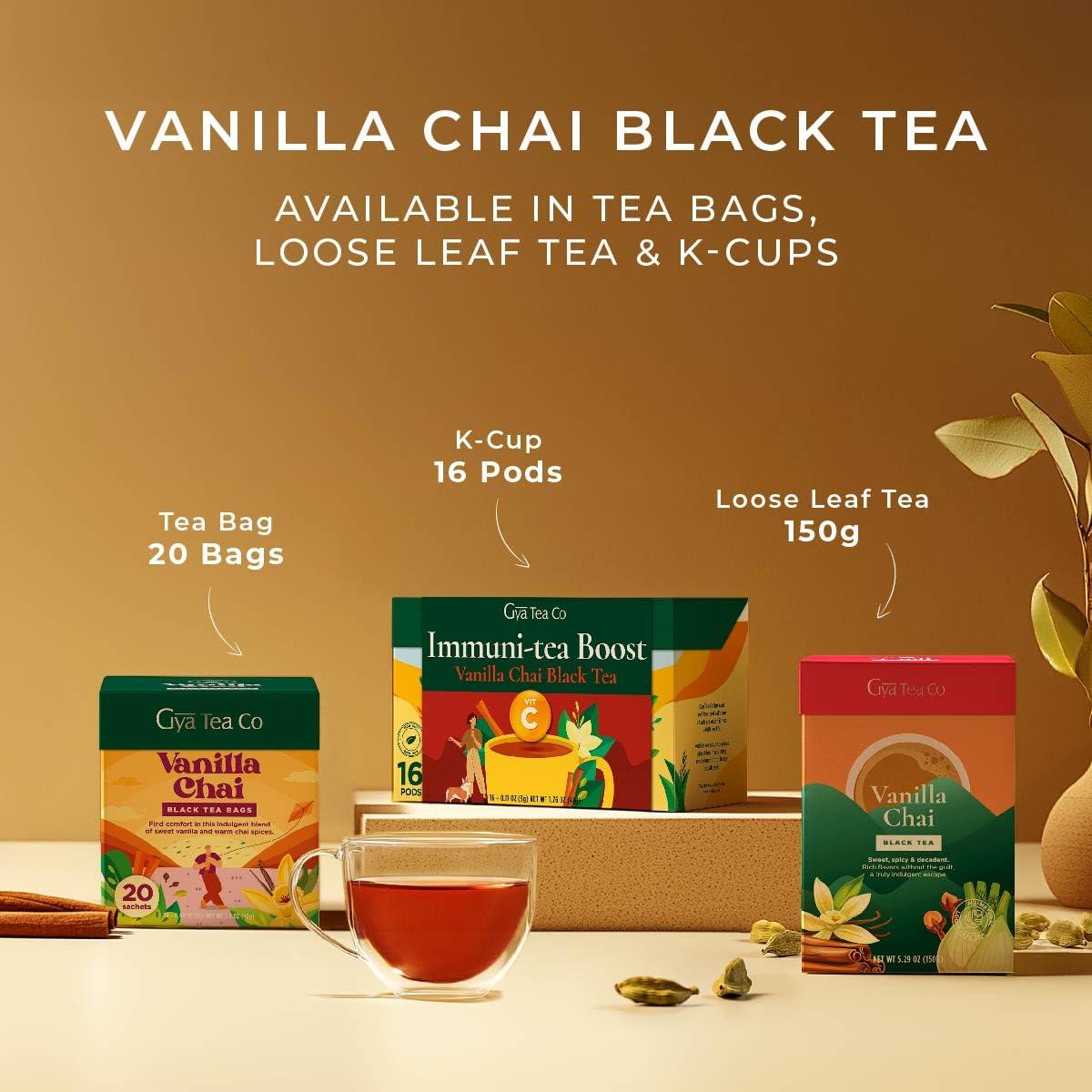 Bolsitas de Té Chai de Vainilla Gya Tea Co - 20 Unidades
