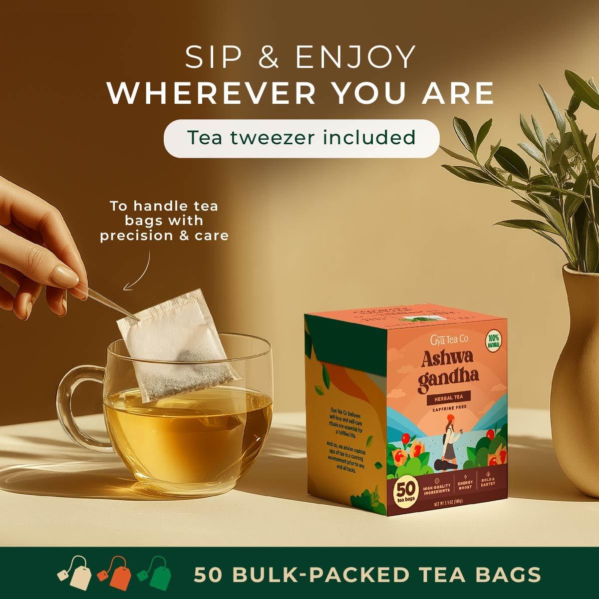 Té de Ashwagandha Gya Tea Co 50 Bolsitas Sin Cafeína