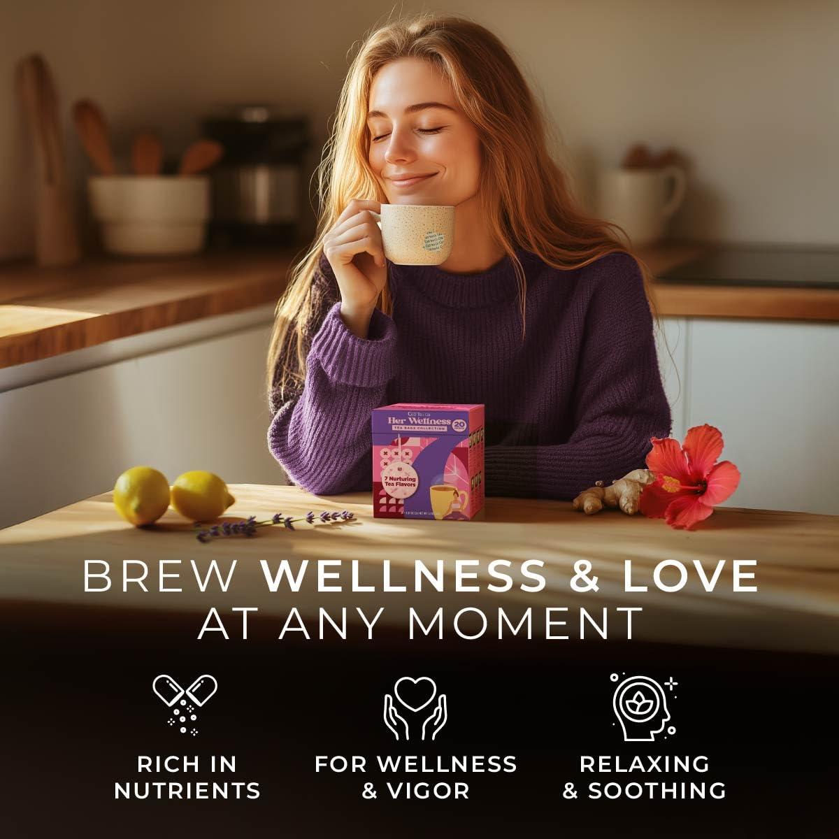 Gya Tea Co - Paquete Variado de Tés Su Bienestar - 20 Bolsitas