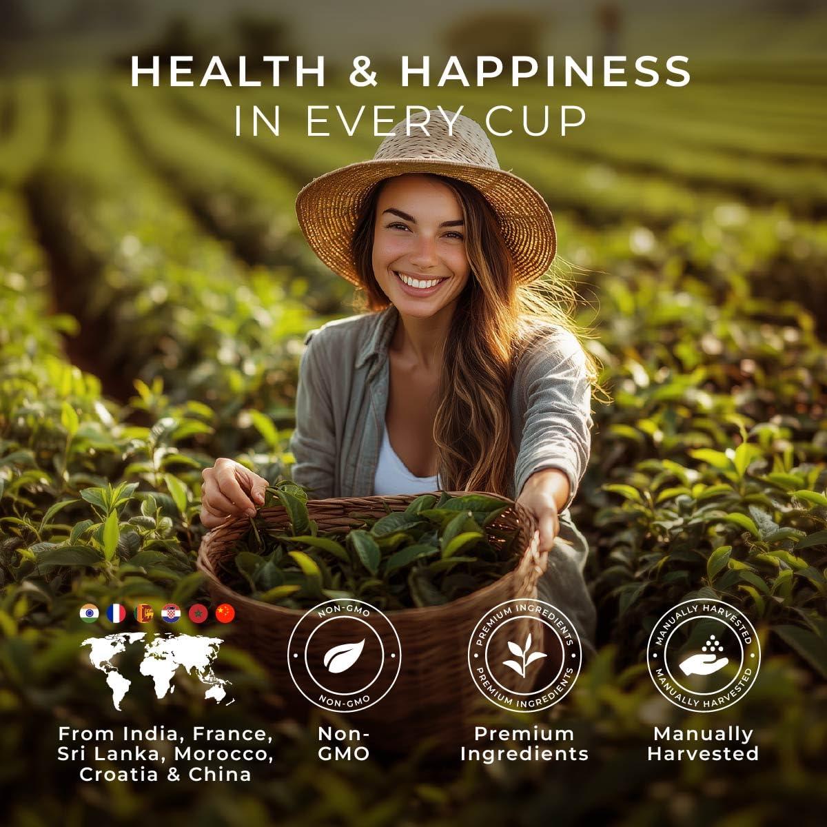 Gya Tea Co - Paquete Variado de Tés Su Bienestar - 20 Bolsitas