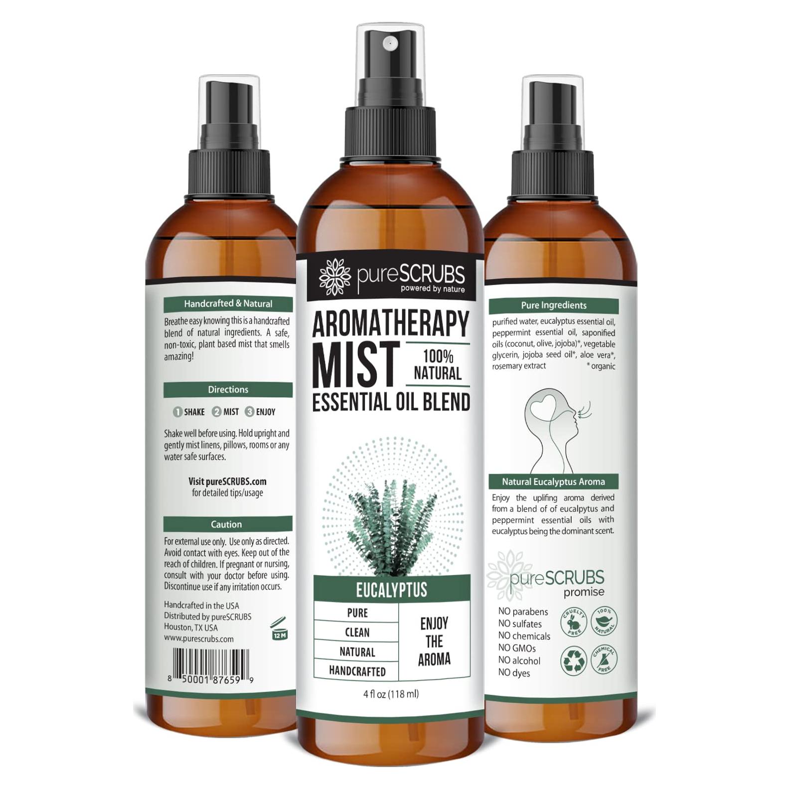 Spray de Aromaterapia Eucalipto 118ml pureSCRUBS Natural