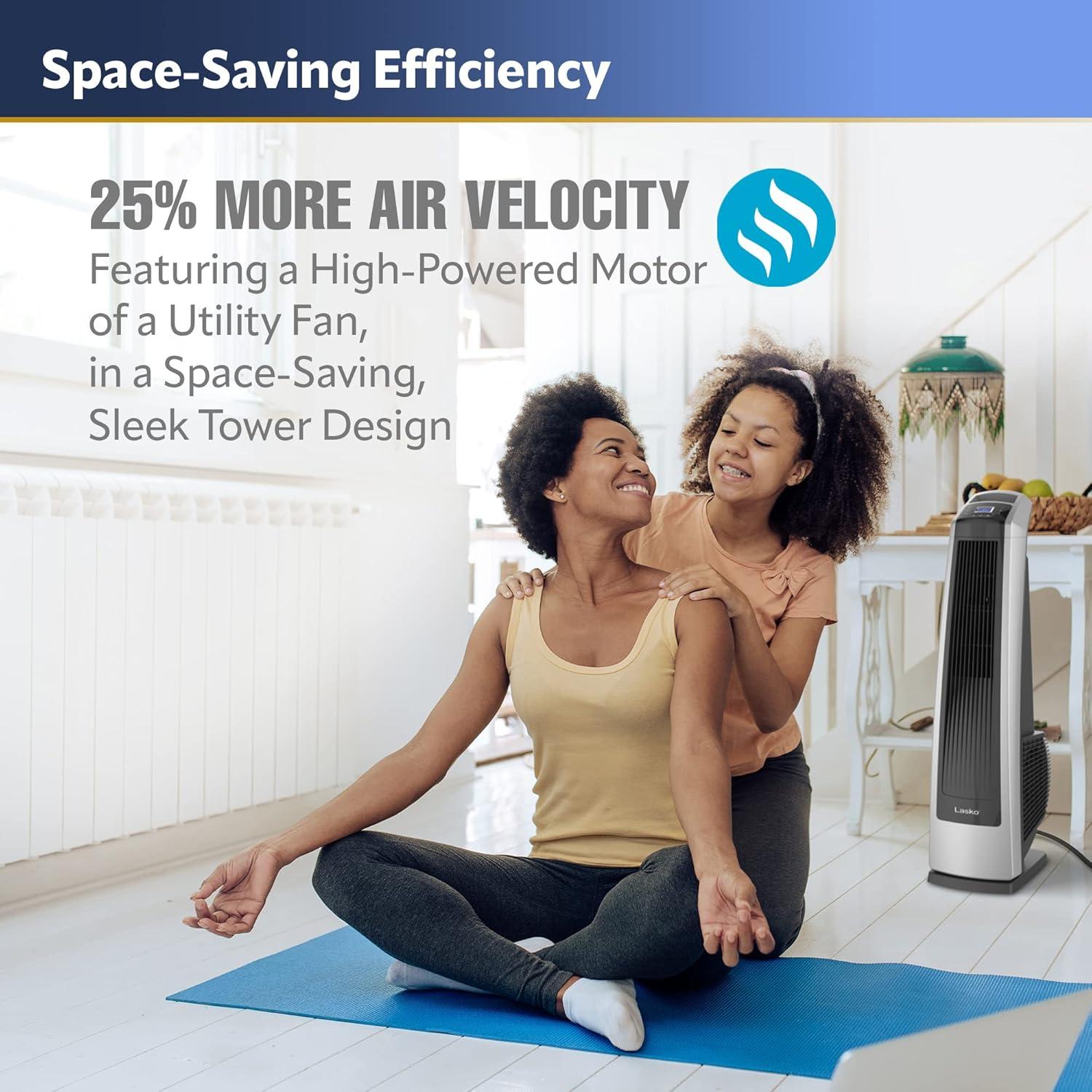 Ventilador de Torre Lasko U35115 Oscilante 3 Velocidades 88.9 cm