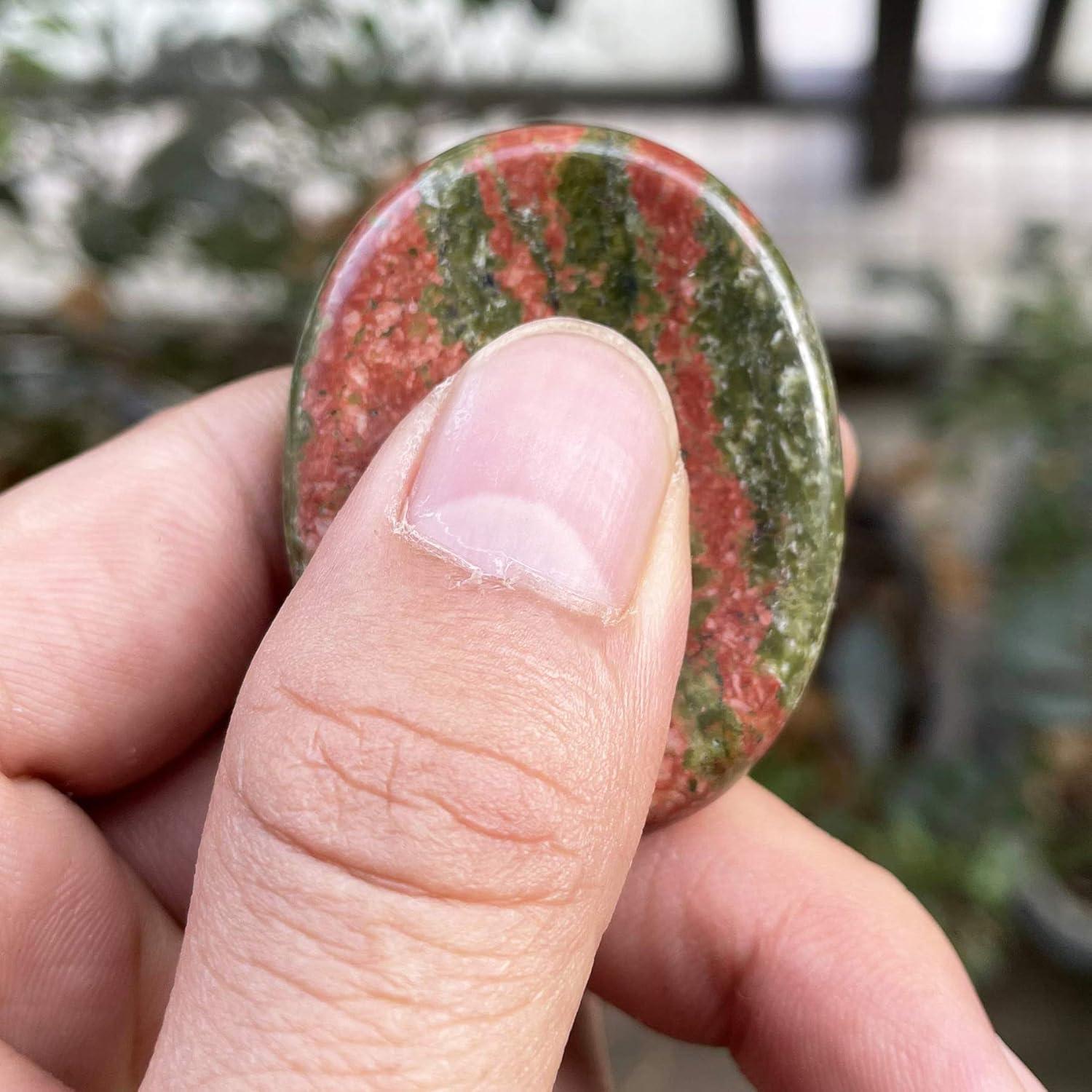 Piedra de Preocupación Unakite Fekuar Ovalada 49x35mm