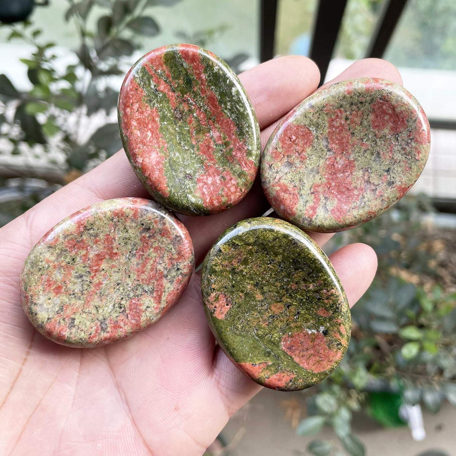 Piedra de Preocupación Unakite Fekuar Ovalada 49x35mm