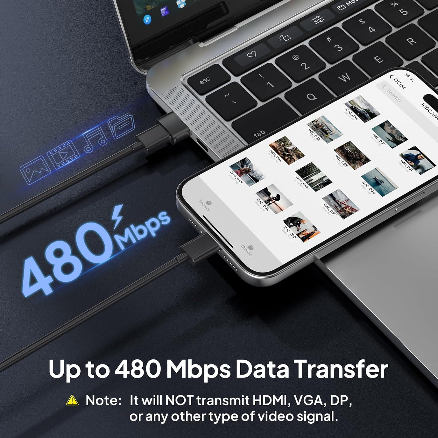 Adaptador USB-C a USB-A Basesailor 3 Pack Negro