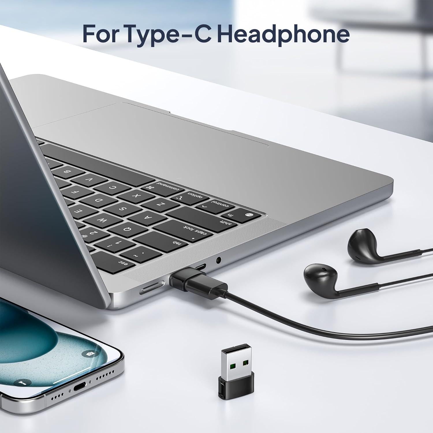 Adaptador USB-C a USB-A Basesailor 3 Pack Negro