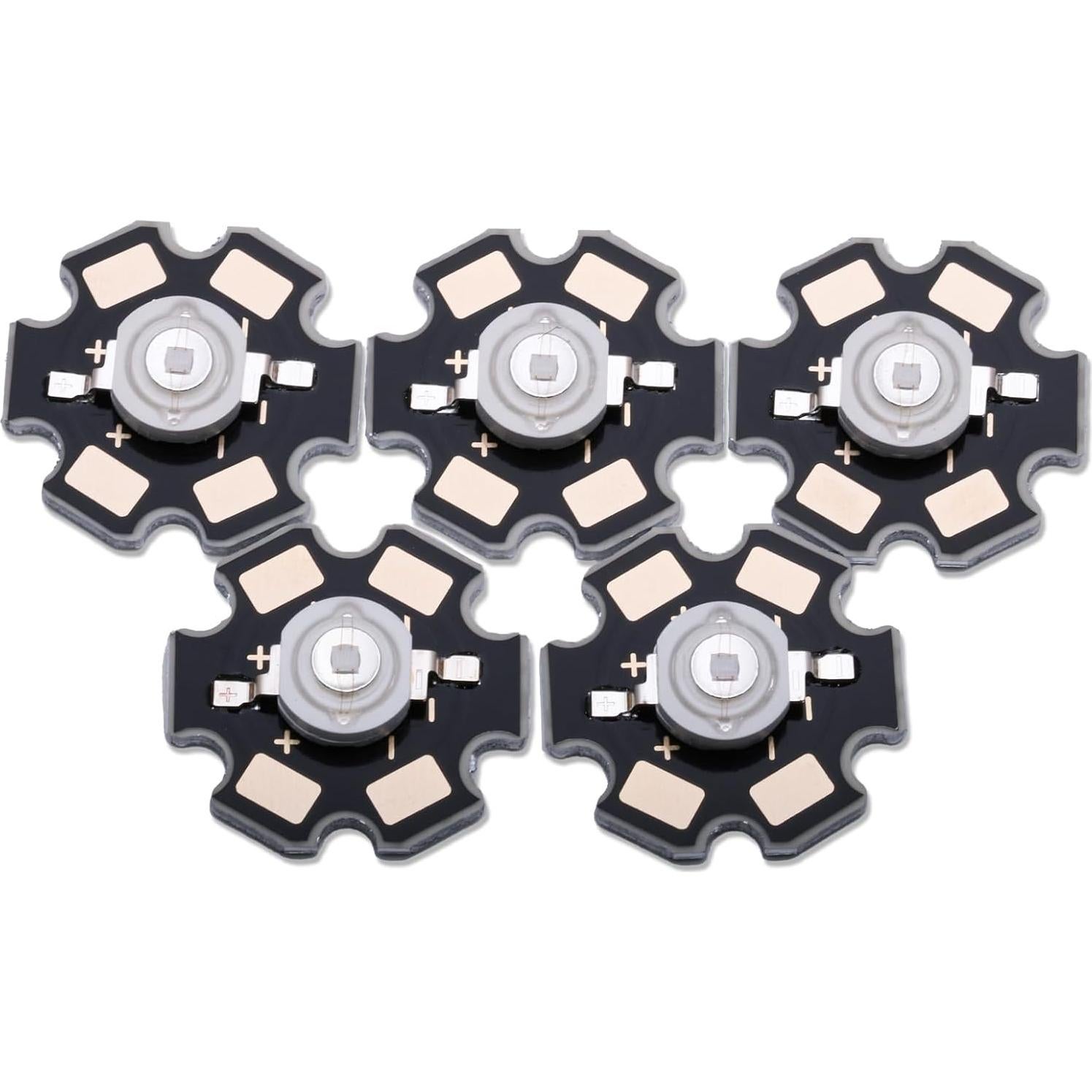 Bombilla LED 365nm 5PCS Alta Potencia LEDGUHON 20mm