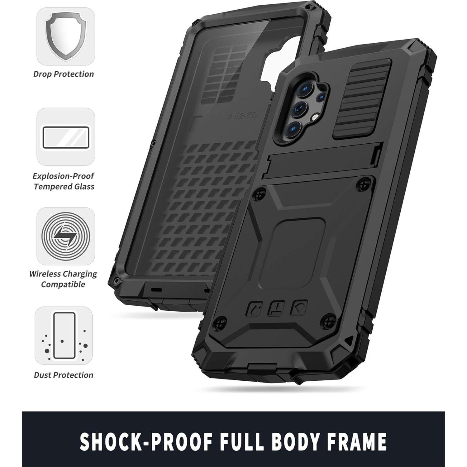 Funda de Metal para Samsung Galaxy A32 5G - Resistente a Golpes