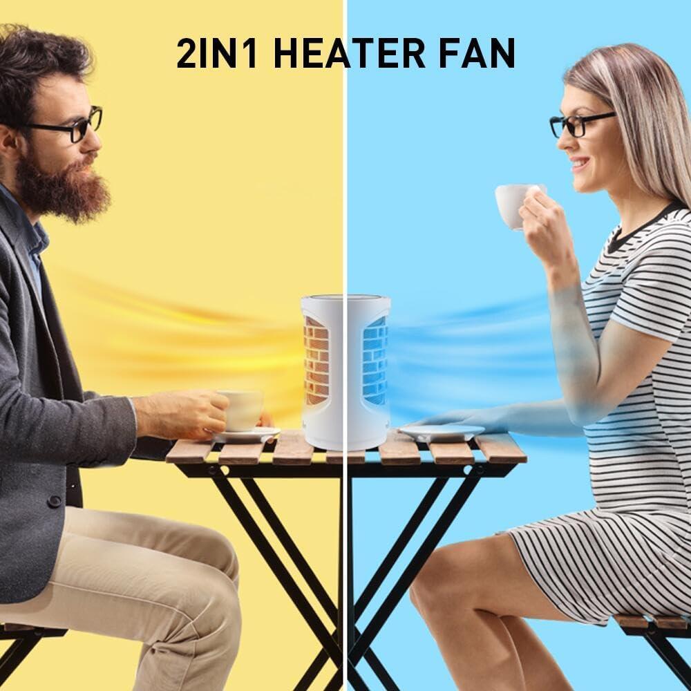 Calentador Eléctrico Cerámico Ibo 500W 4 en 1 con Luz LED