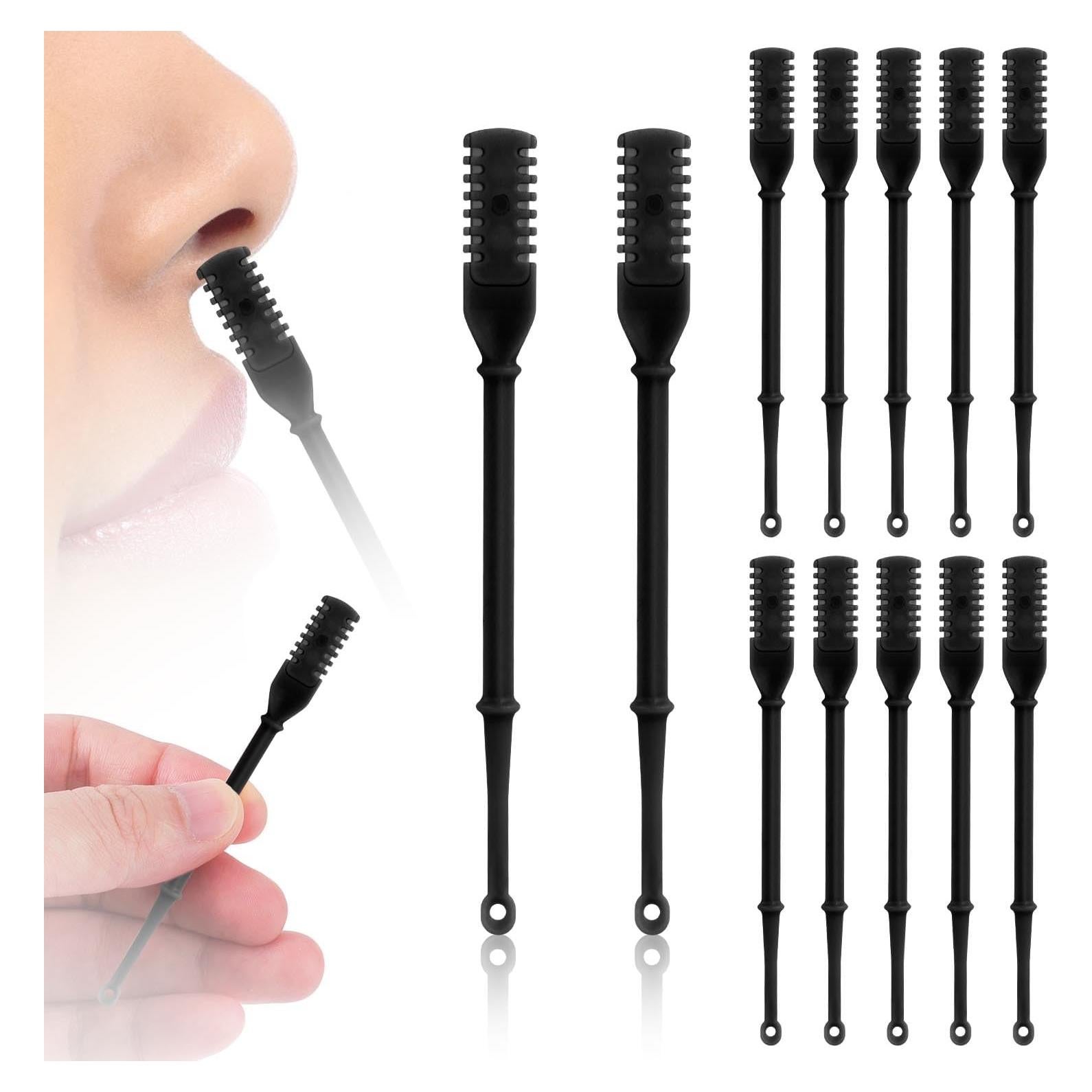 12 Cortadores de Vello Nasal 2 en 1 PEUTIER Negro