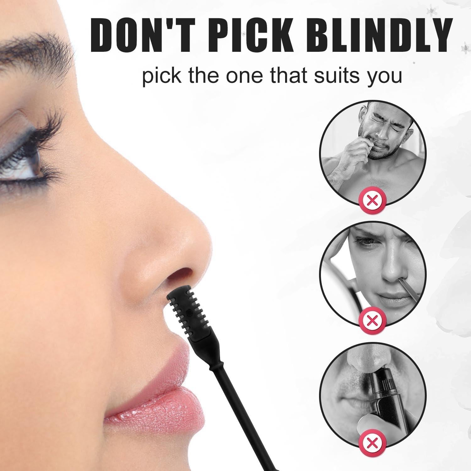 12 Cortadores de Vello Nasal 2 en 1 PEUTIER Negro