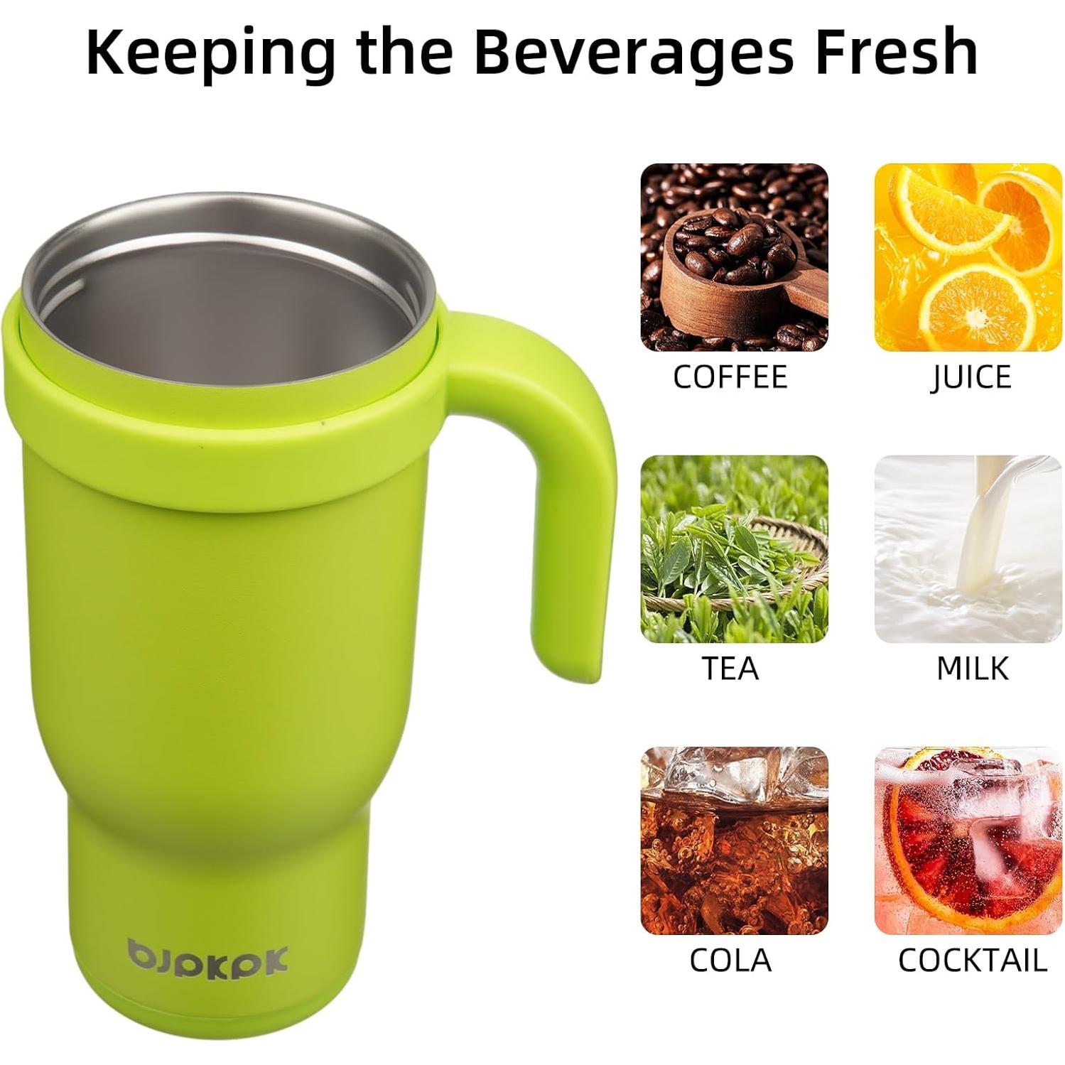 Vaso de Viaje Aislado BJPKPK 414 g Acero Inoxidable Verde