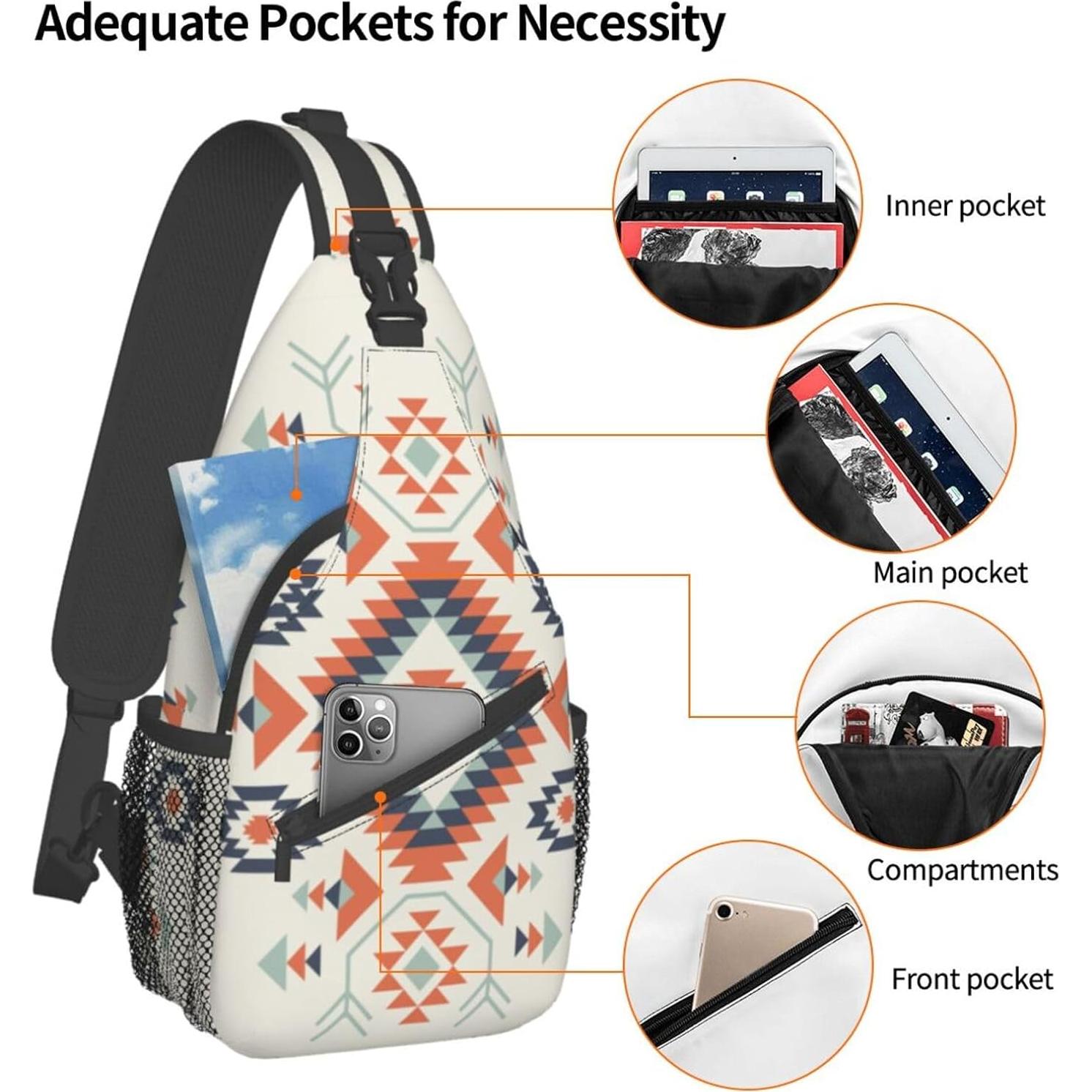 Mochila Cruzada Unisex Betyiwling Vintage Elefante 18.3x8.9x38.9 cm