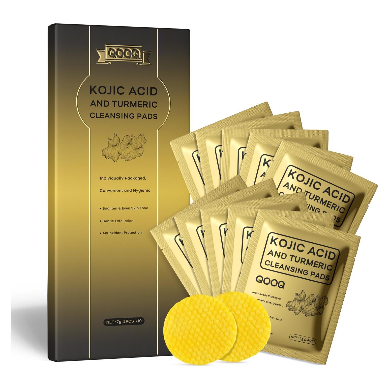 Discos Limpiadores Kóji y Cúrcuma QOOQ - 20 Piezas Exfoliantes