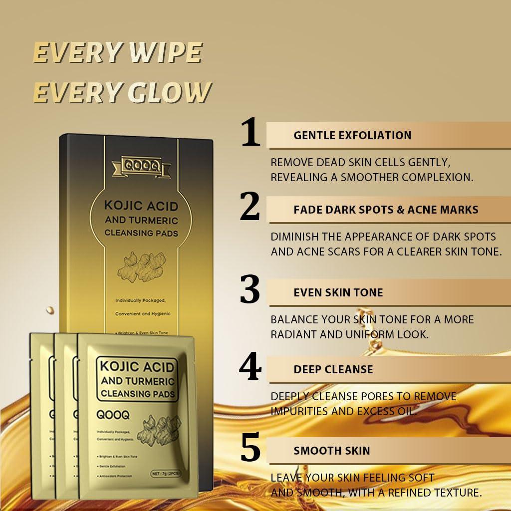 Discos Limpiadores Kóji y Cúrcuma QOOQ - 20 Piezas Exfoliantes