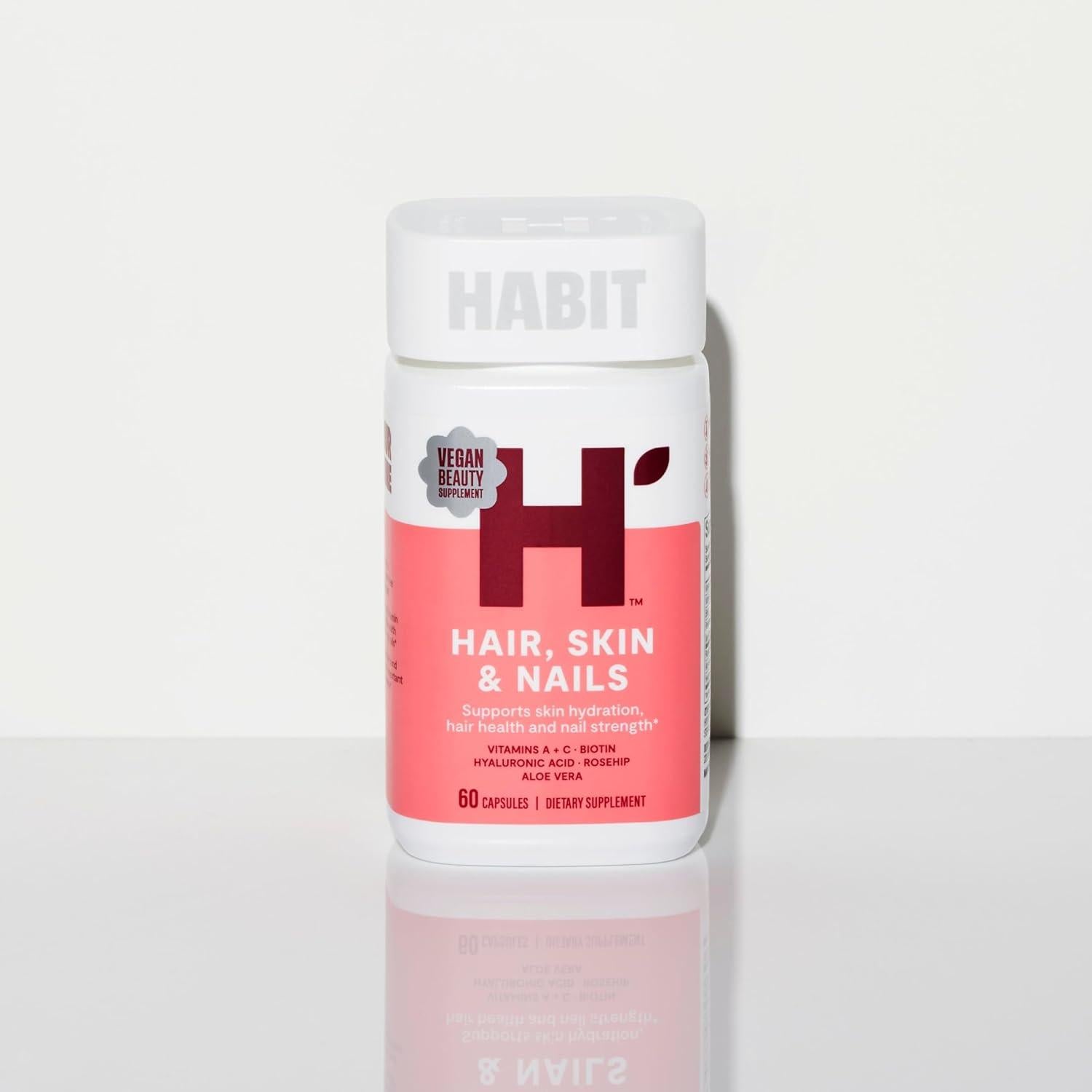 Suplemento Cabello Piel Uñas Habit 60 Cápsulas Vegano Biotina