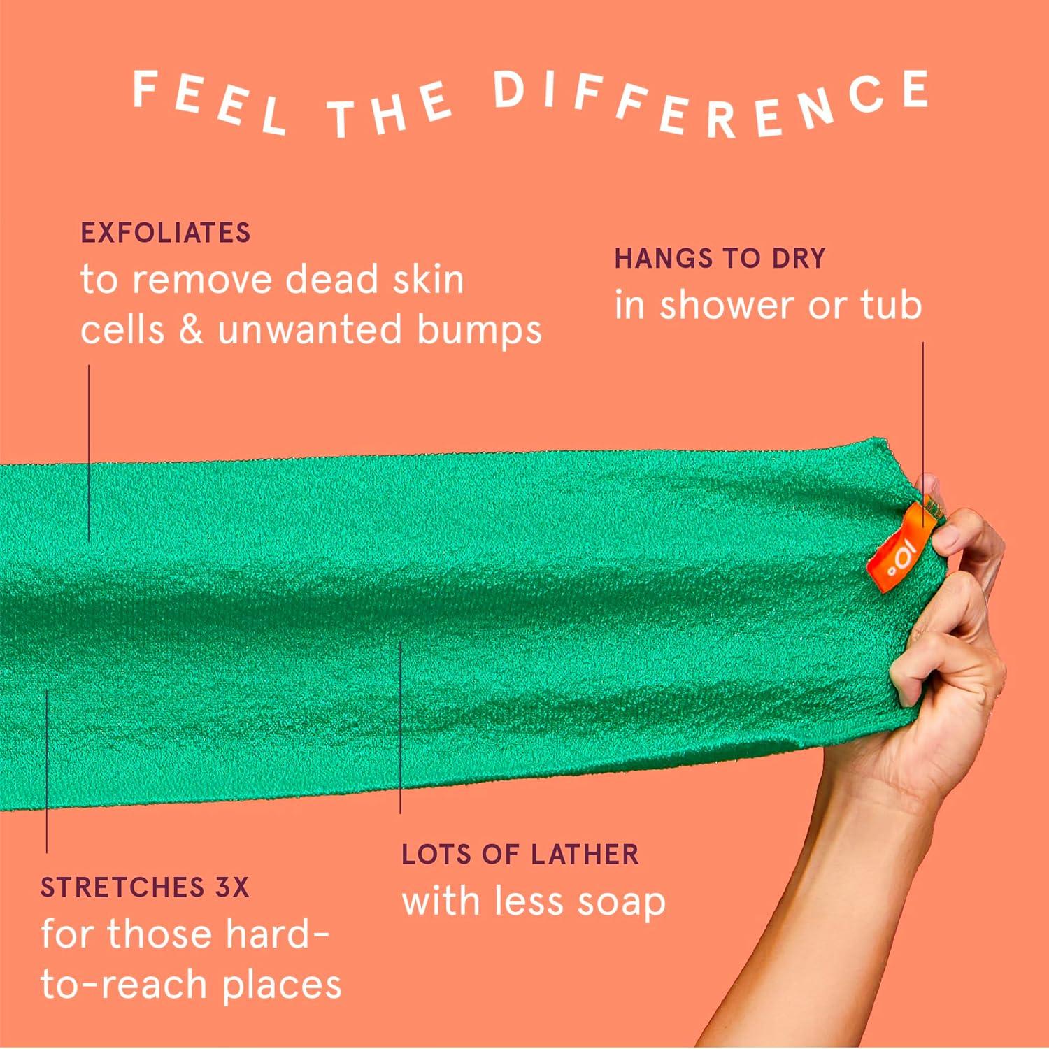 Paño Exfoliante Cleanlogic para Baño y Ducha - Paquete de 3