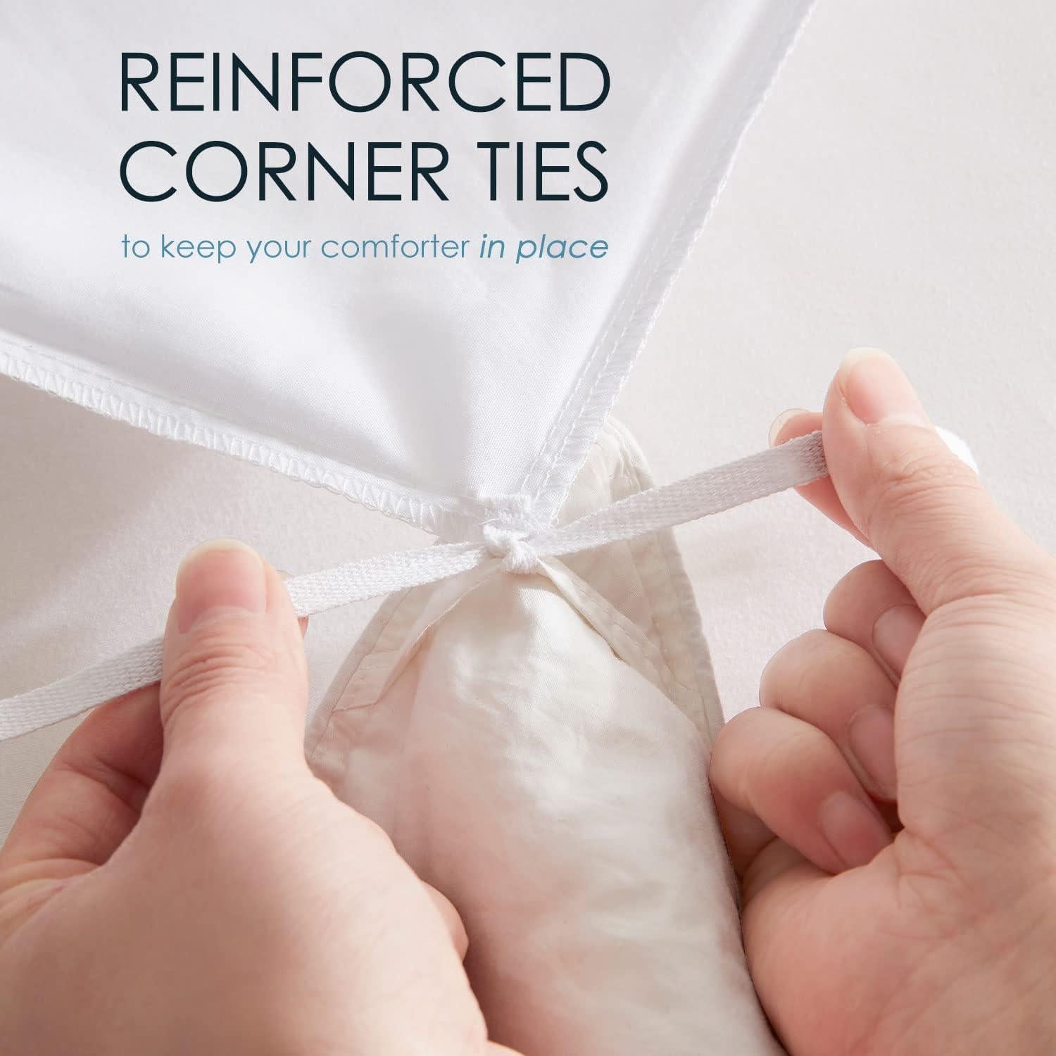 Conjunto de Funda de Edredón Twin Hearth & Harbor Blanco 2 Piezas