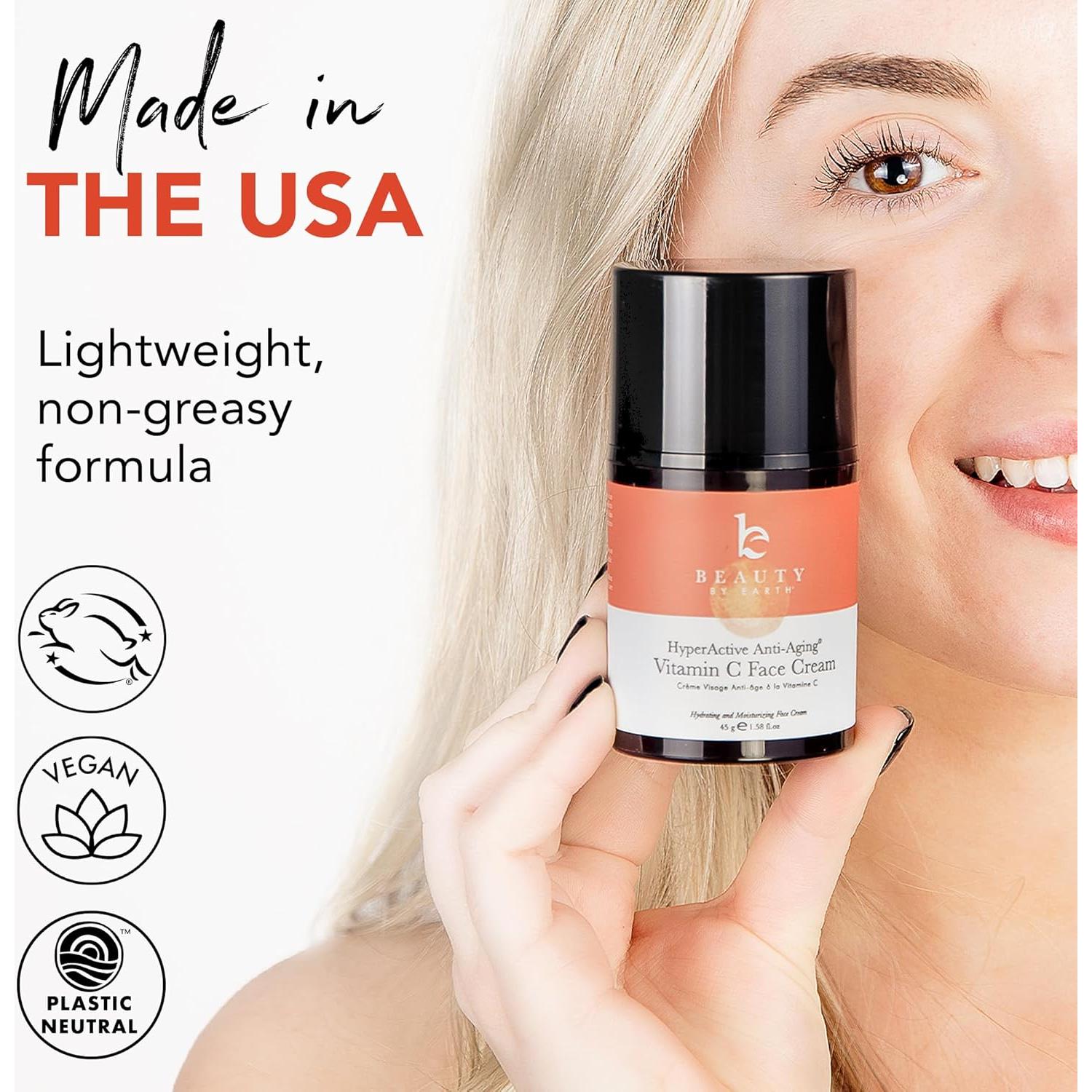 Crema Facial Iluminadora de Vitamina C Beauty by Earth 99g