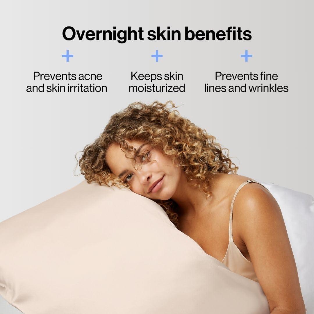 Funda de Almohada de Seda Dore & Rose Reina Champán 23 Momme