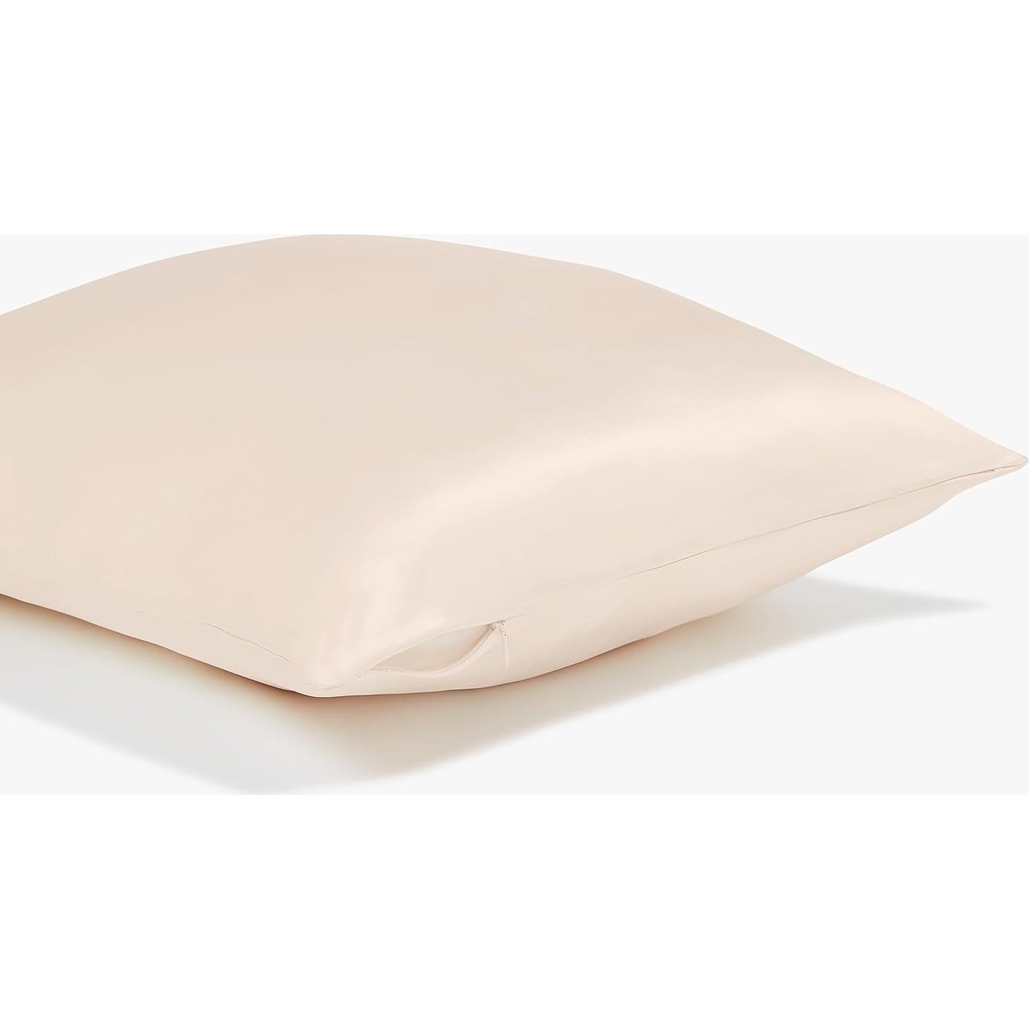 Funda de Almohada de Seda Dore & Rose Reina Champán 23 Momme