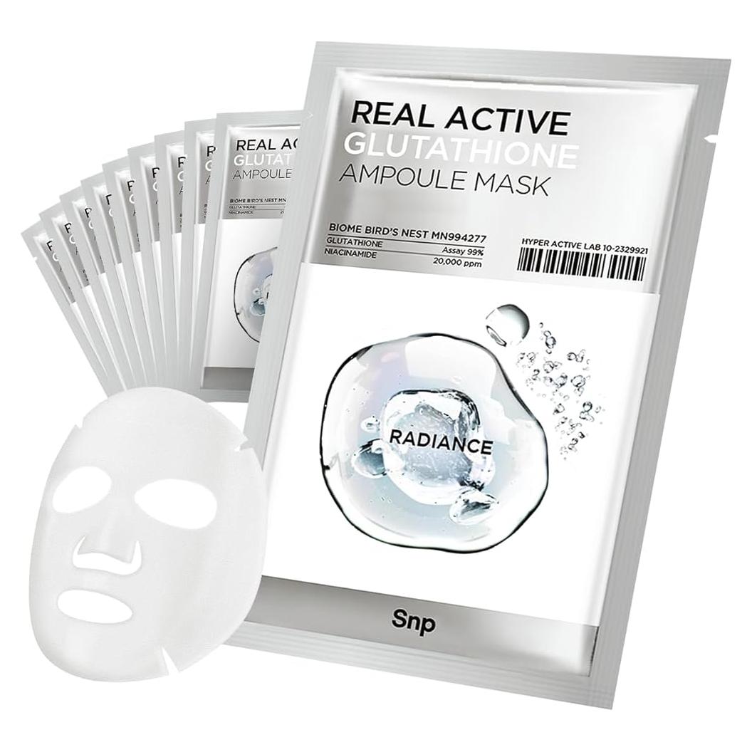 Máscara Facial Vegana SD Biotechnologies con Glutati&oacute;n y Niacinamida - 10 Hojas