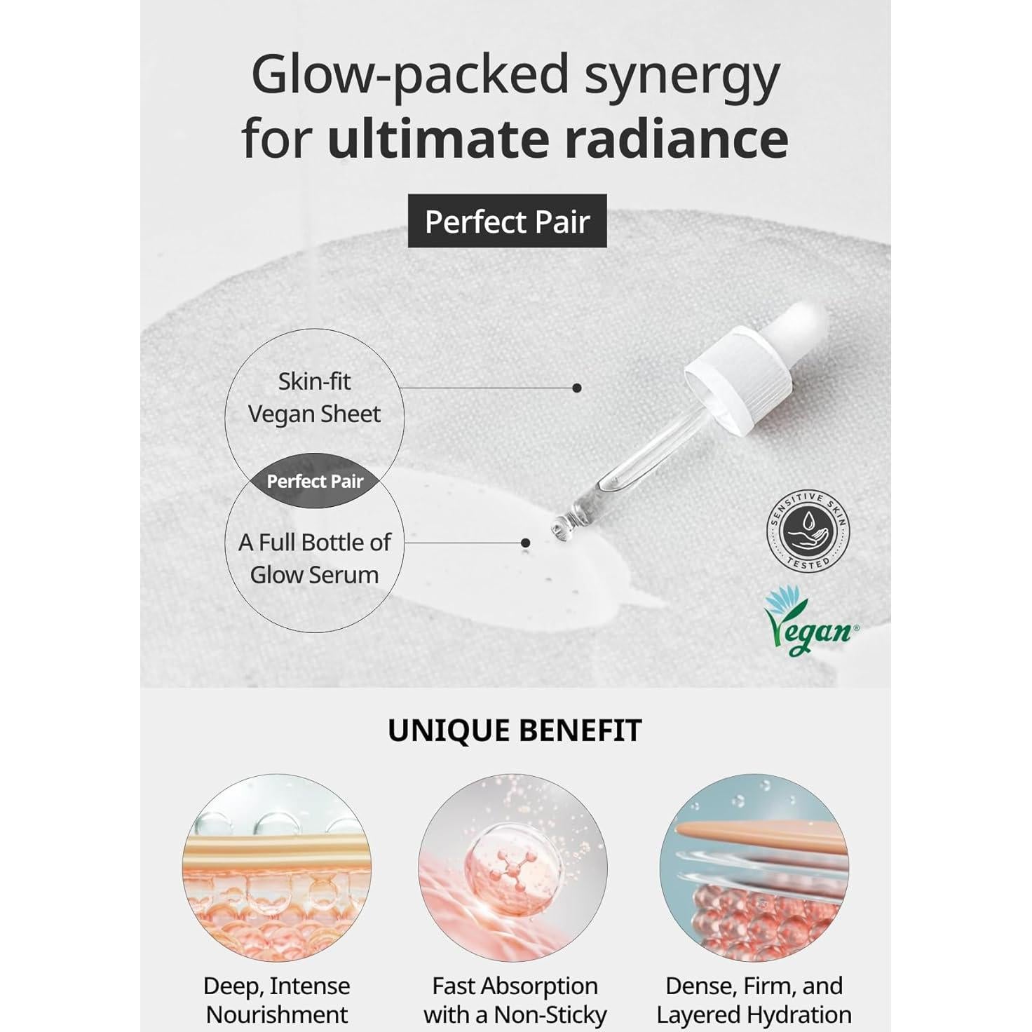 Máscara Facial Vegana SD Biotechnologies con Glutati&oacute;n y Niacinamida - 10 Hojas