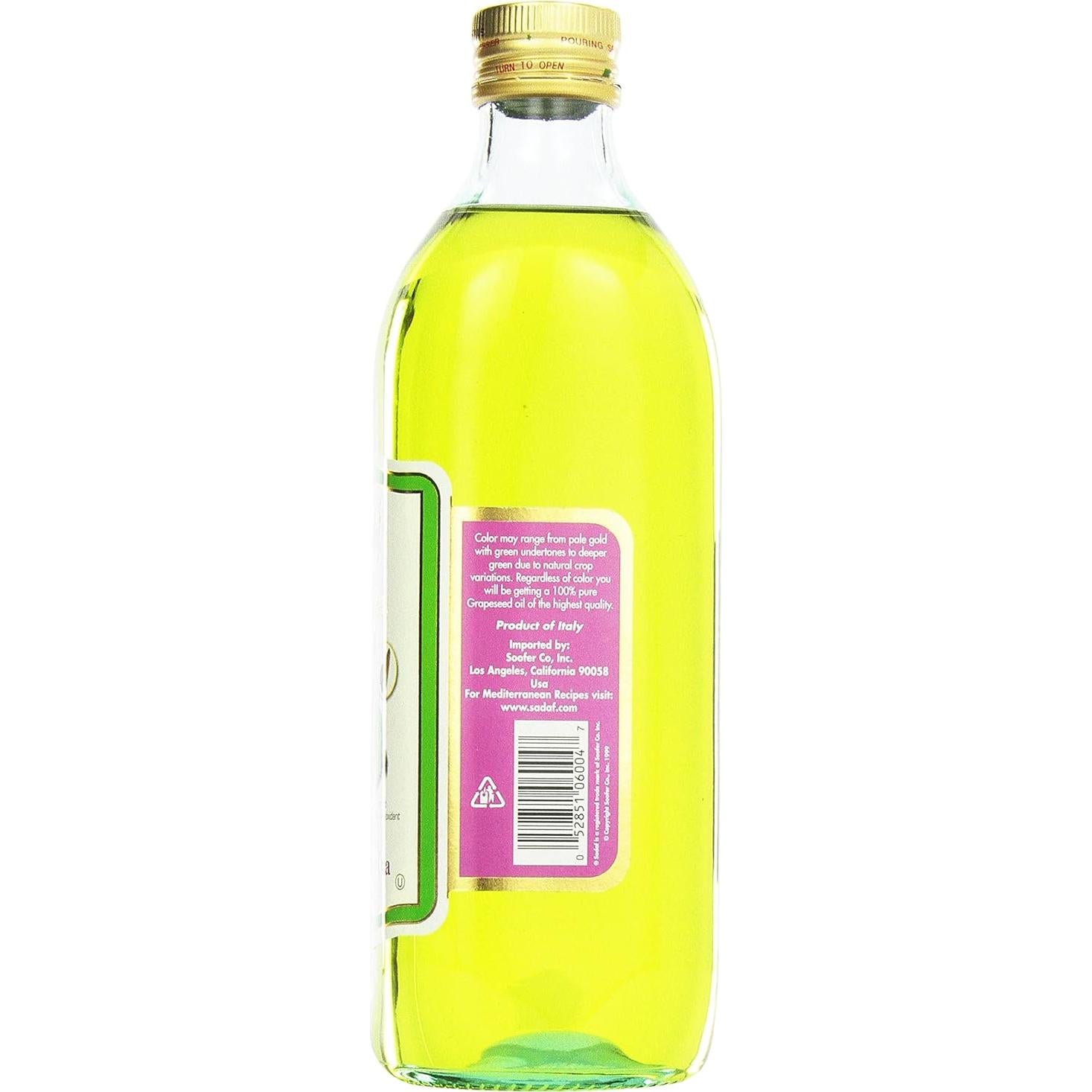 Aceite de Semilla de Uva Sadaf 1L - Saludable y Versátil
