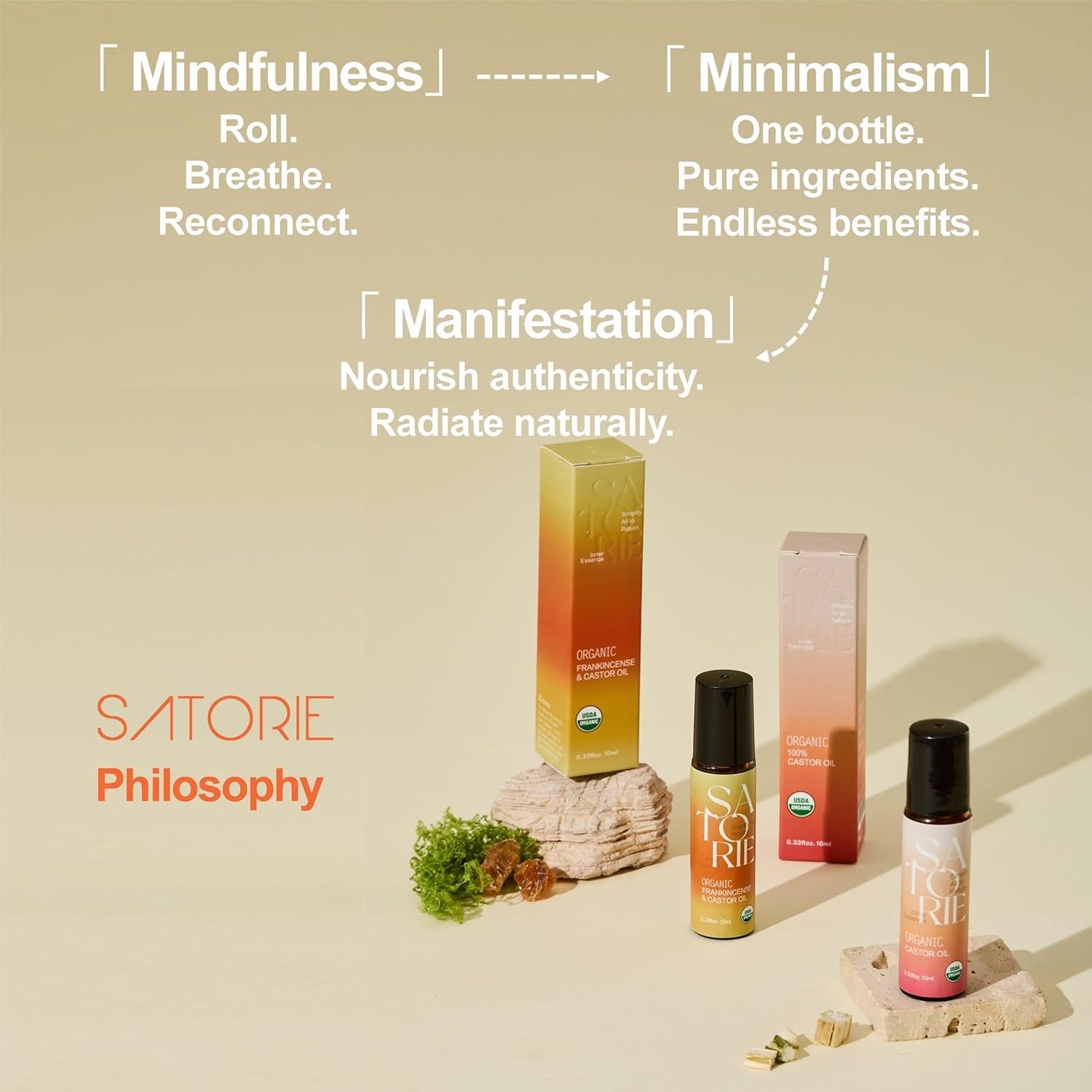 Aceite de Ricino Orgánico Satorie Roll-On 9.8 ml Hidratante