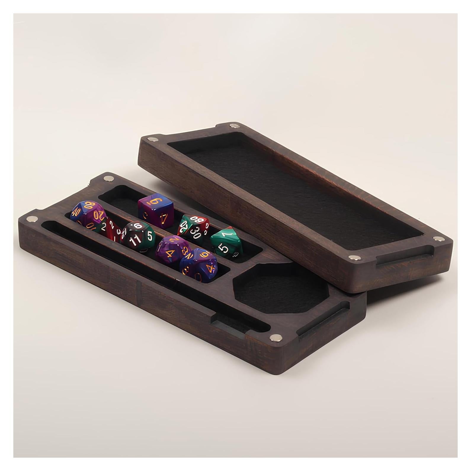 Caja de Dados de Madera WEASELCRAFTCO Pequeña Antracita