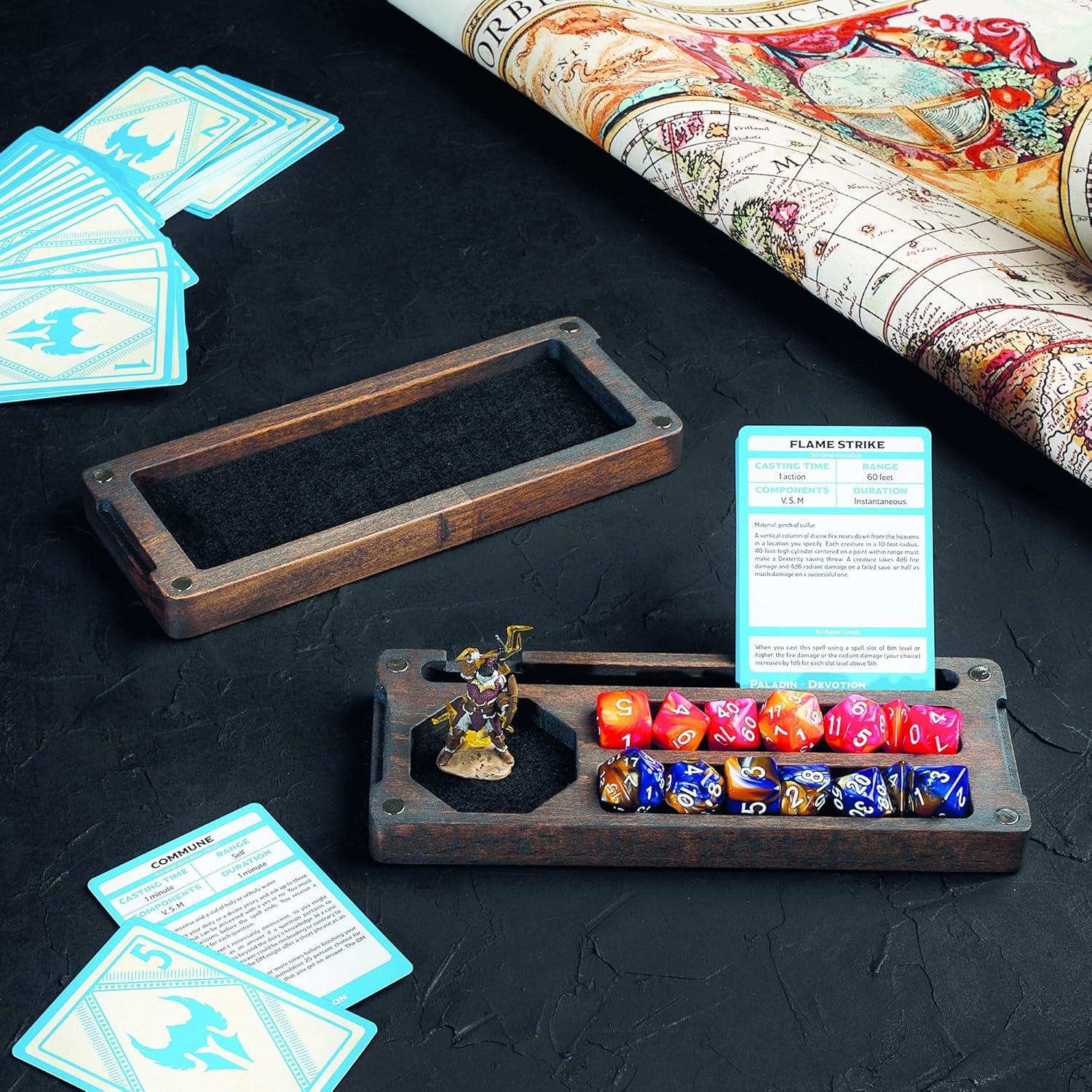 Caja de Dados de Madera WEASELCRAFTCO Pequeña Antracita