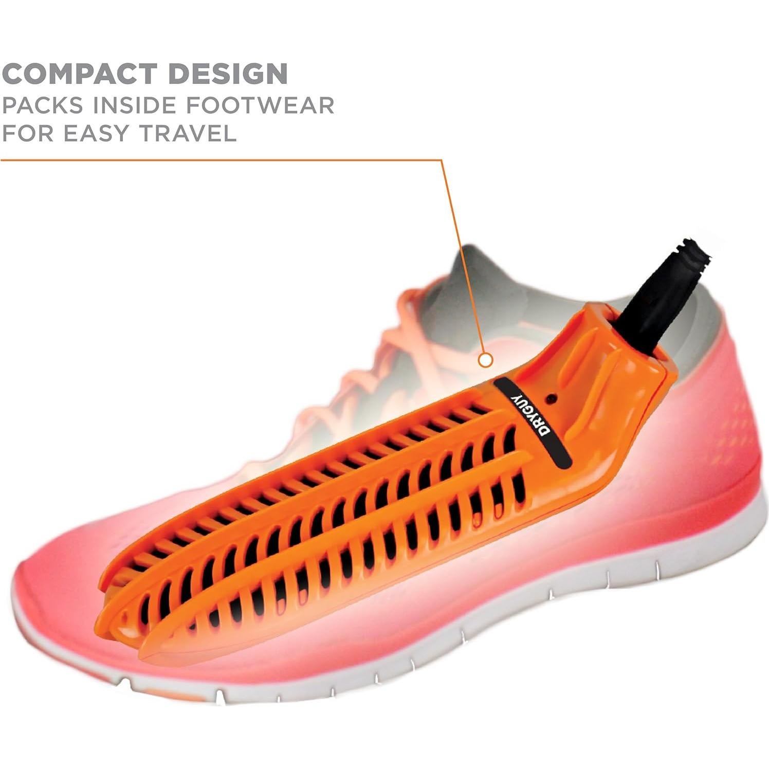 Secador de Zapatos Portátil DryGuy 02139 Naranja y Negro