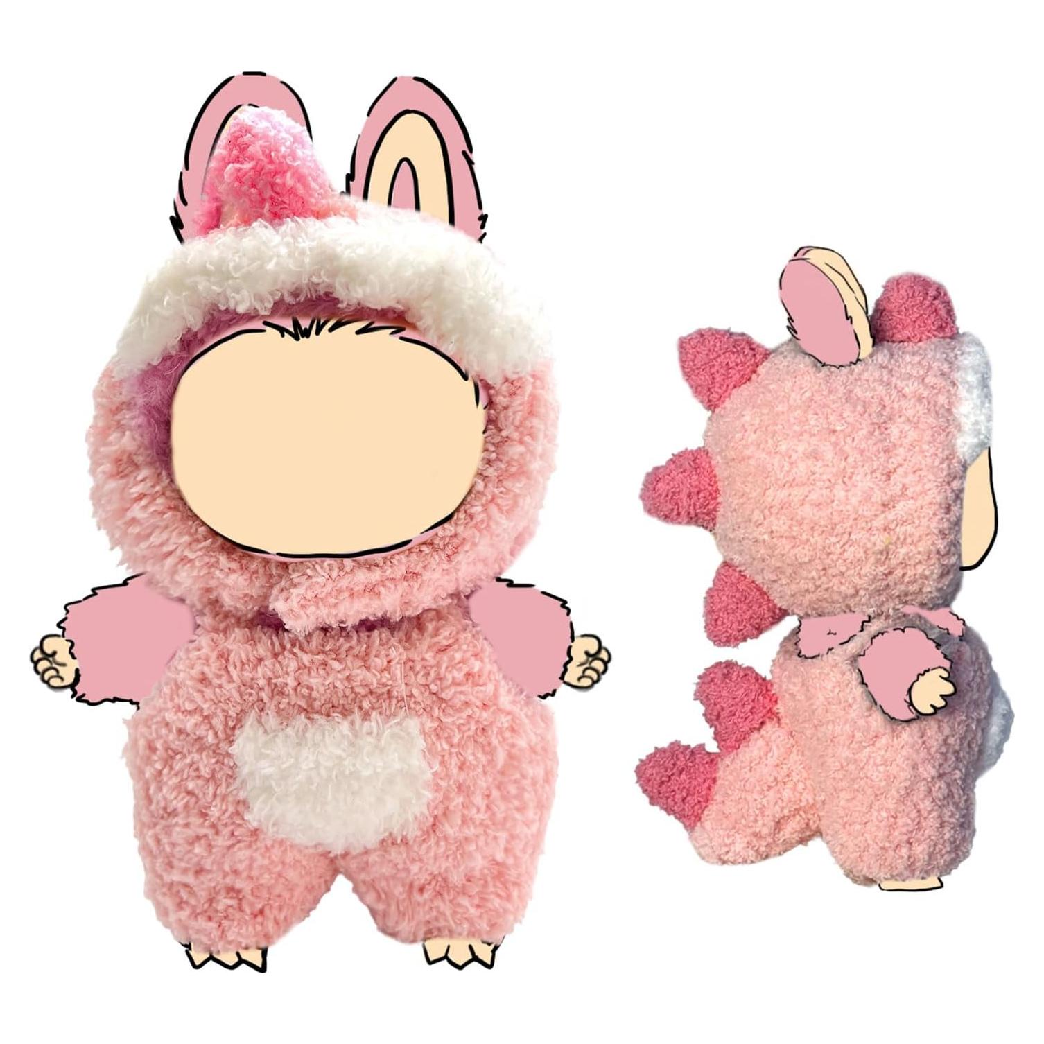 Conjunto de Ropa Rosa para Muñeca 17cm - Estilo Animal Falso