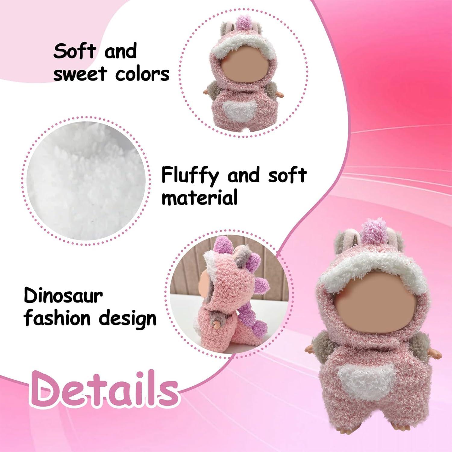 Conjunto de Ropa Rosa para Muñeca 17cm - Estilo Animal Falso