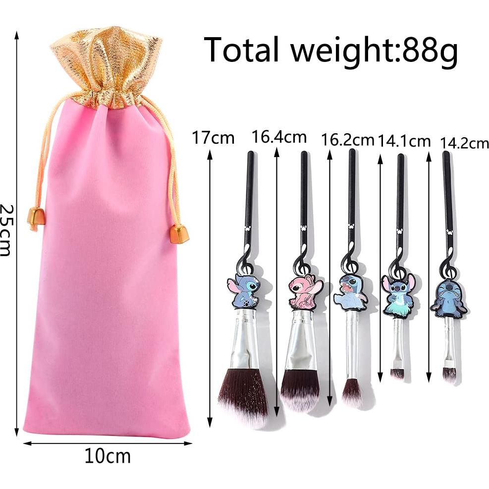 Conjunto de Pinceles de Maquillaje Anime YUBUYU 5 Pcs Sintéticos