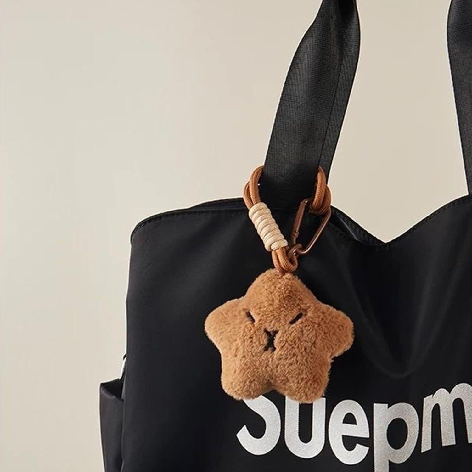 Llavero de Peluche Estrella Kawaii - Encanto de Bolsa Caqui