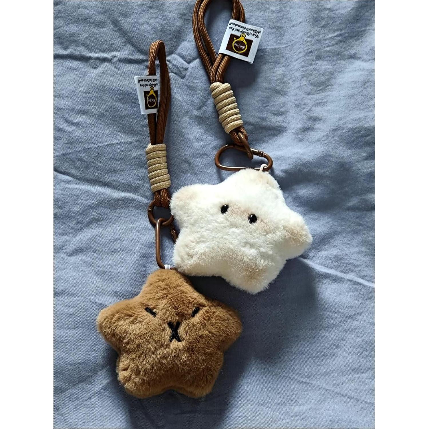 Llavero de Peluche Estrella Kawaii - Encanto de Bolsa Caqui