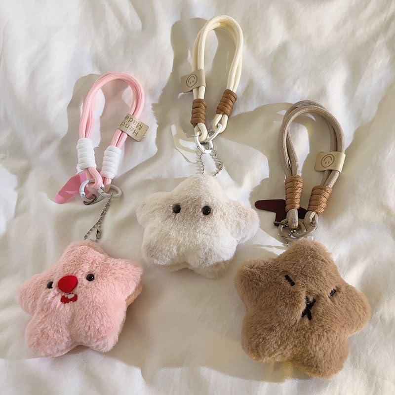 Llavero de Peluche Estrella Kawaii - Encanto de Bolsa Caqui
